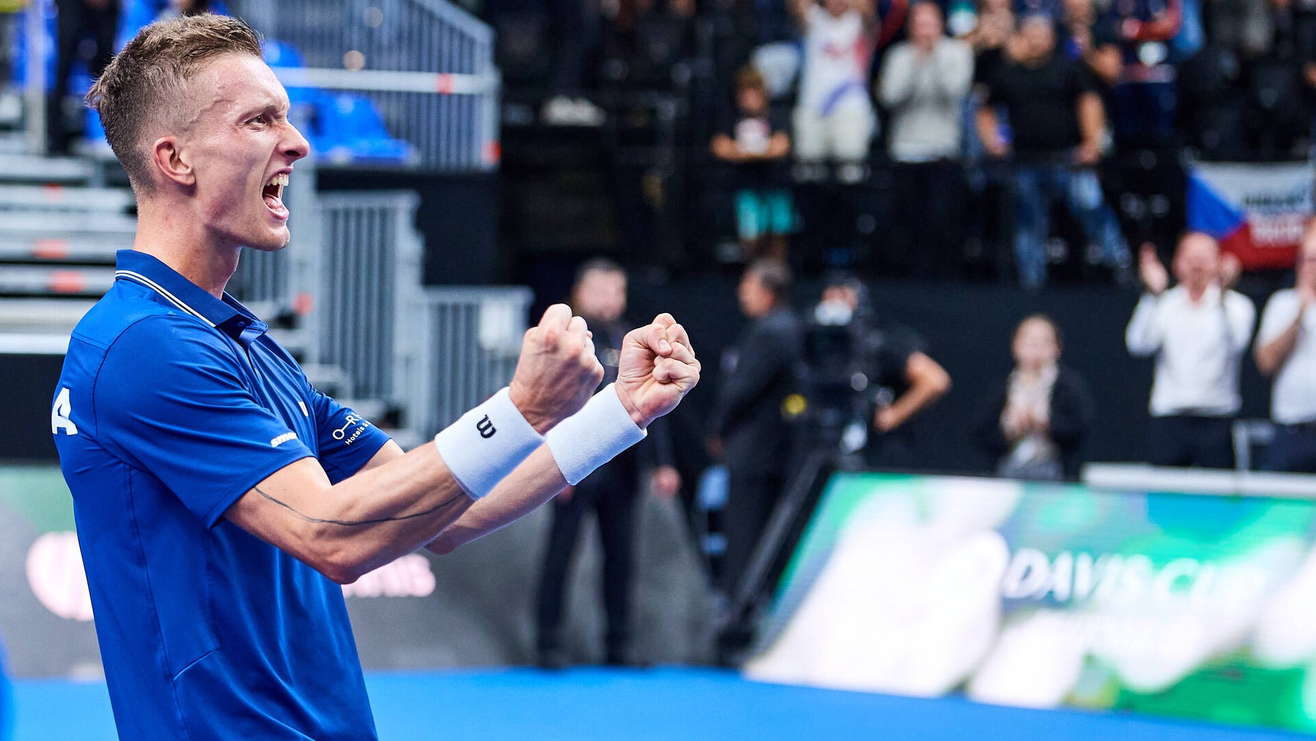 Jiri Lehecka celebrates victory