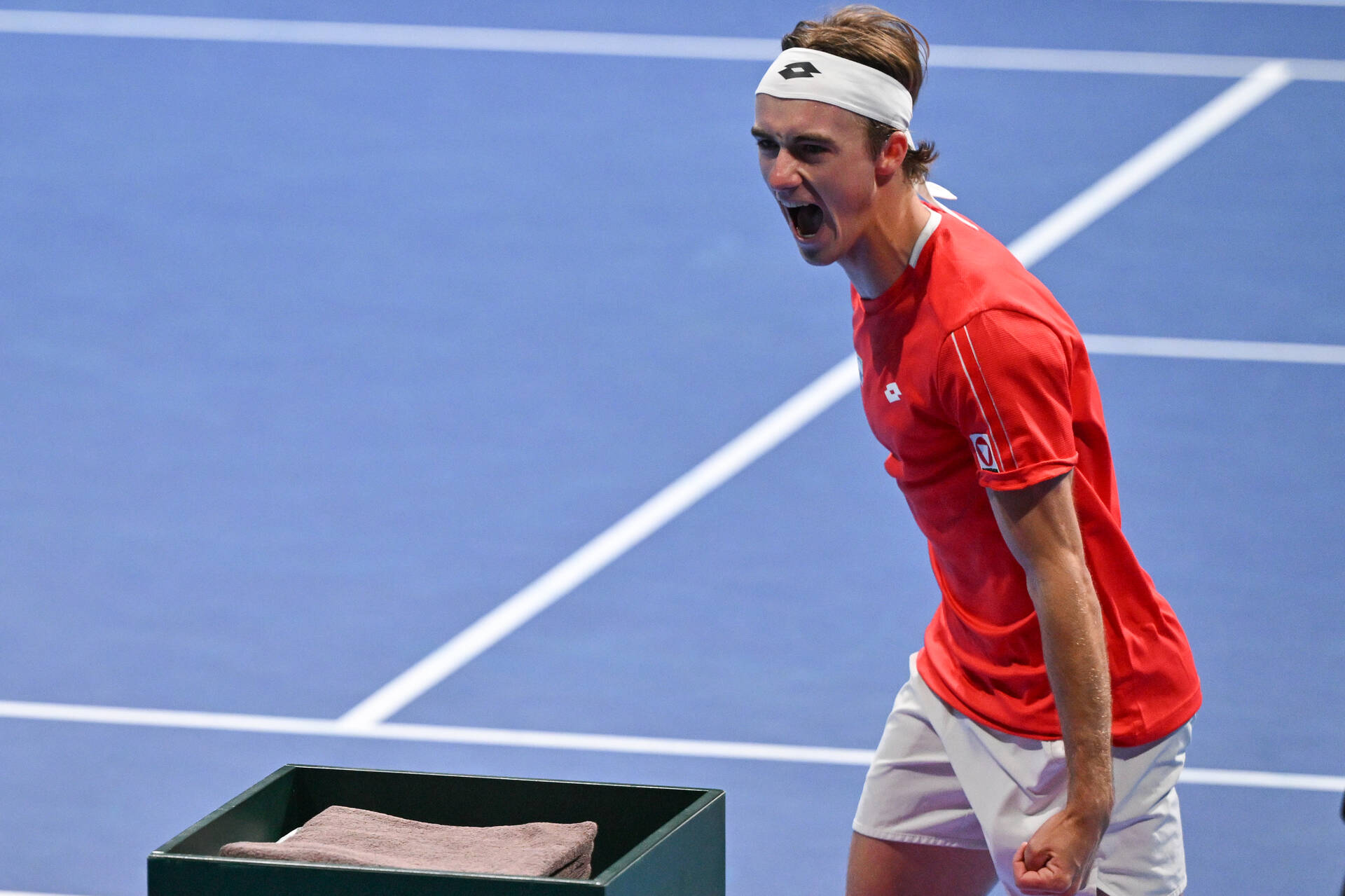 Lukas Neumayer (AUT) celebrates in Tokyo