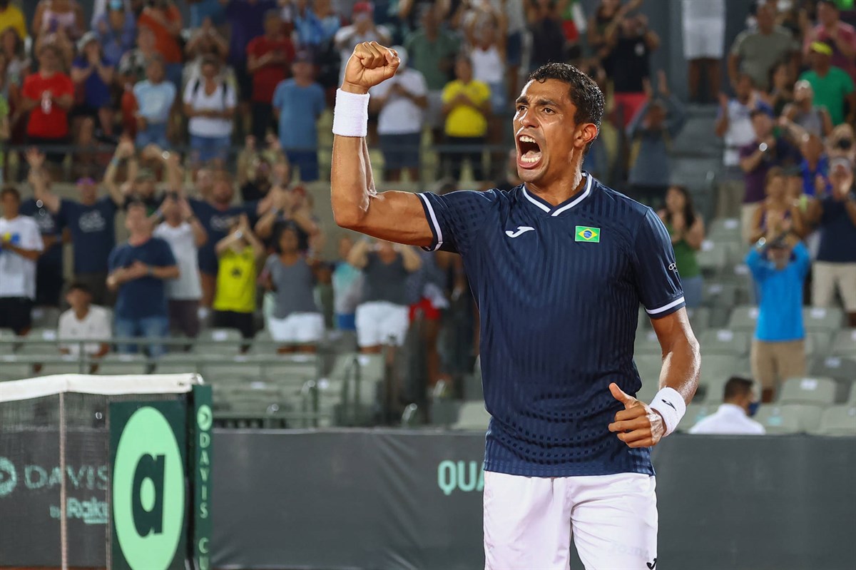 Monteiro's moment gives Brazil edge going into Germany doubles
