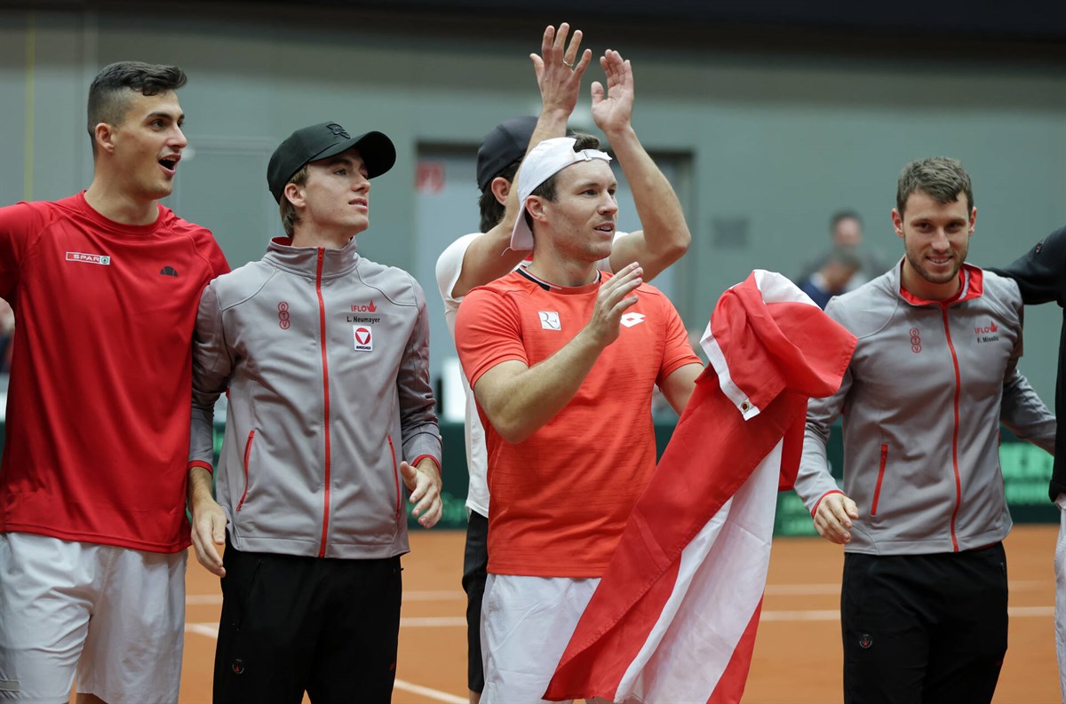 Austria ganó un dobles increíble y celebró en casa