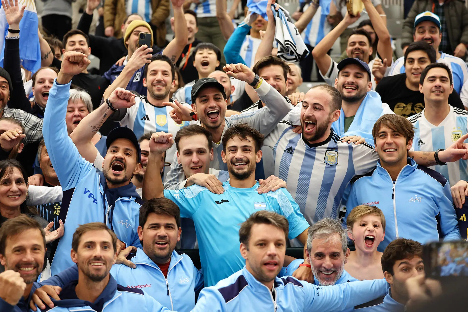 Argentina celebrate their victory over Norway in the Qualifiers 1st Round