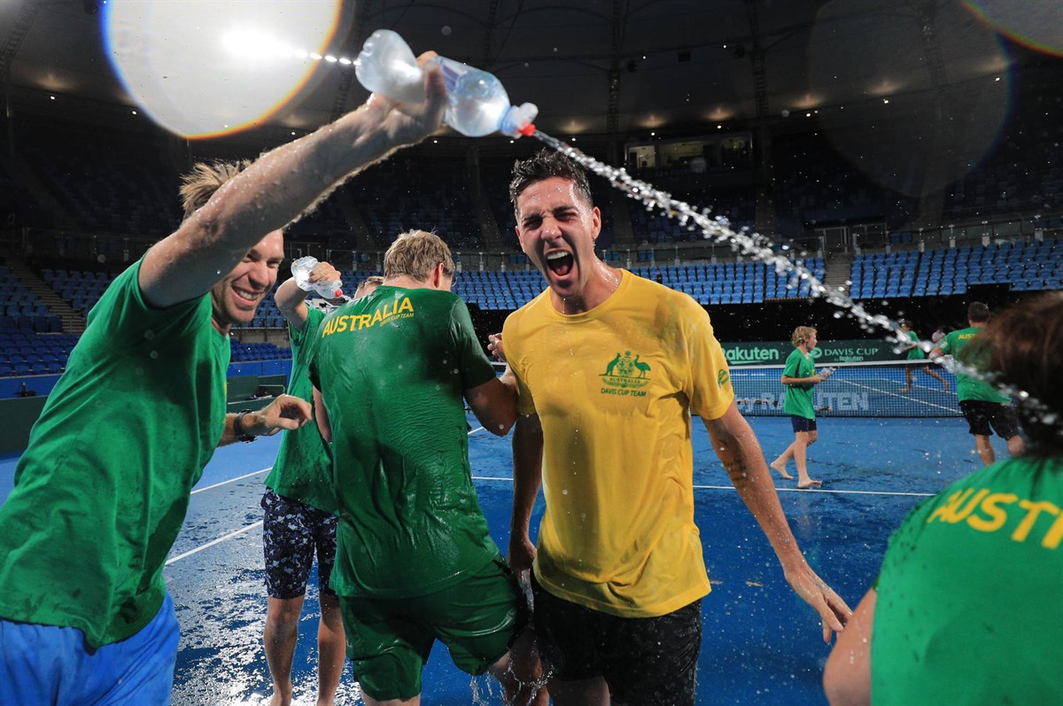 Man of the moment Kokkinakis clinches win for Australia after seven-year wait