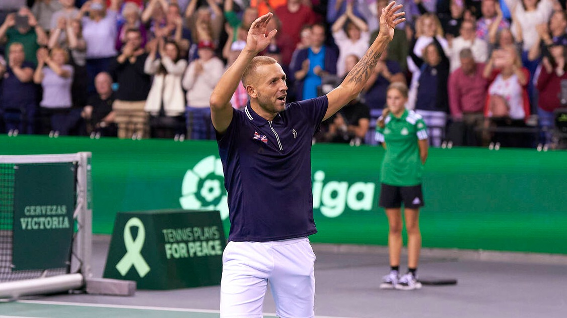 Dan Evans retirement - Davis Cup celebration