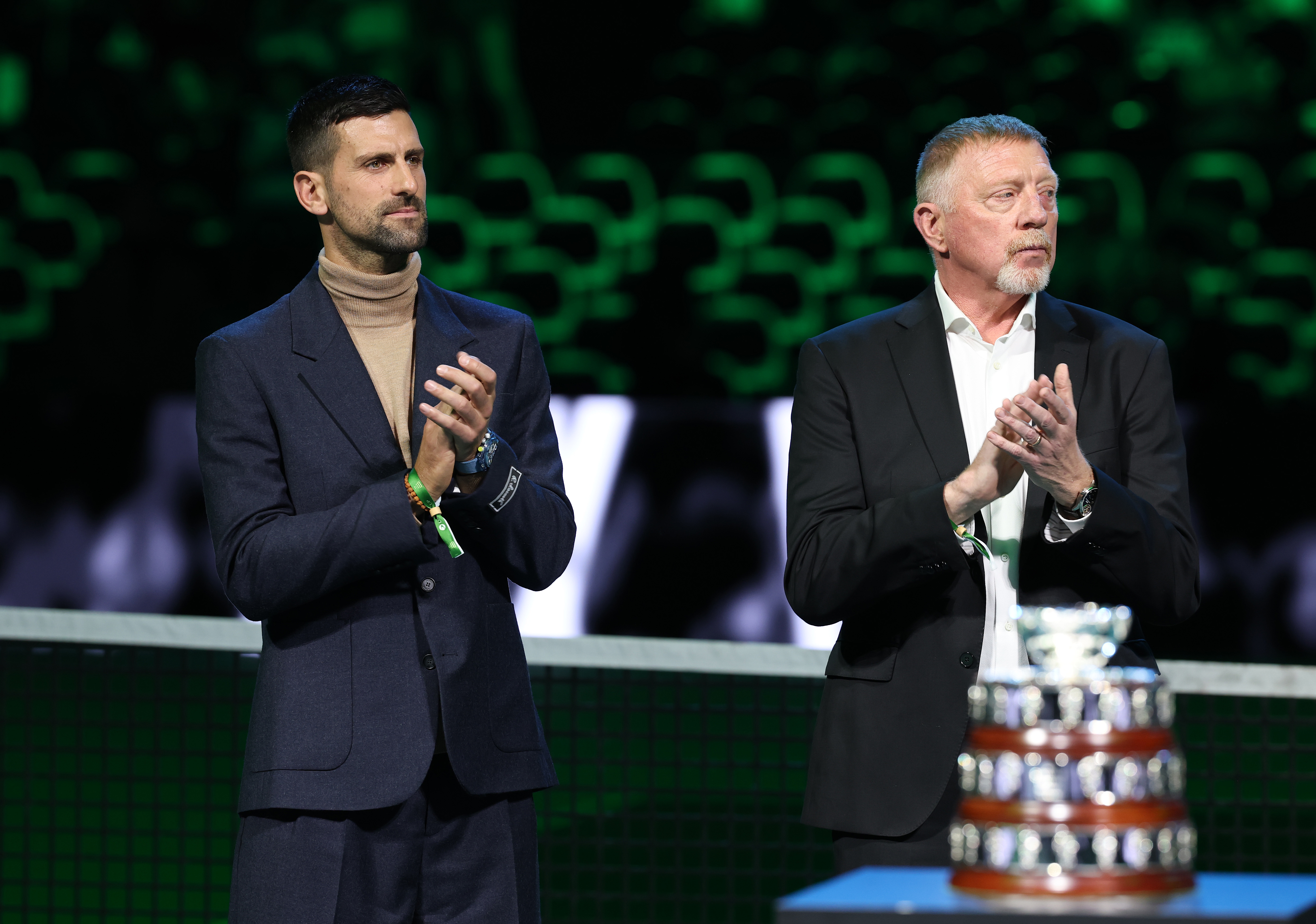 Novak Djokovic (SBR) / Boris Becker (GER) pay tribute to Niki Pilic  