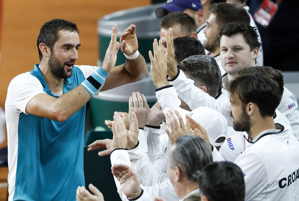 Cilic clinches Croatia's place in the semifinals