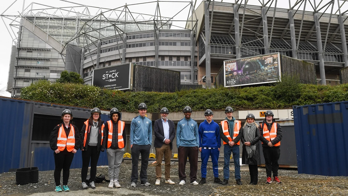 Stack Nufc Major construction milestone met at St. James' STACK, | NUFC