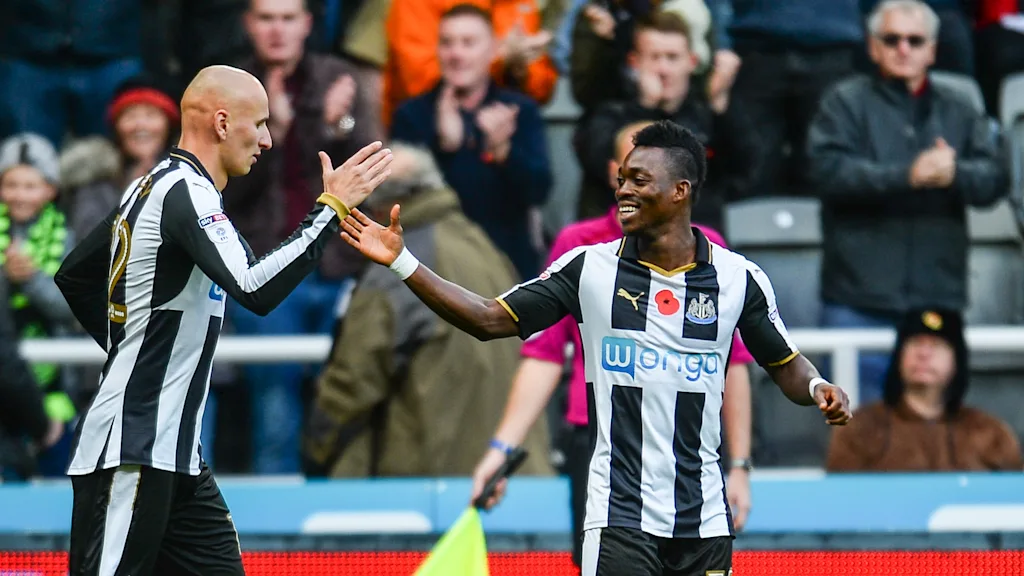 First 69512 Atsu Elated With First Gallowgate Goal | NUFC