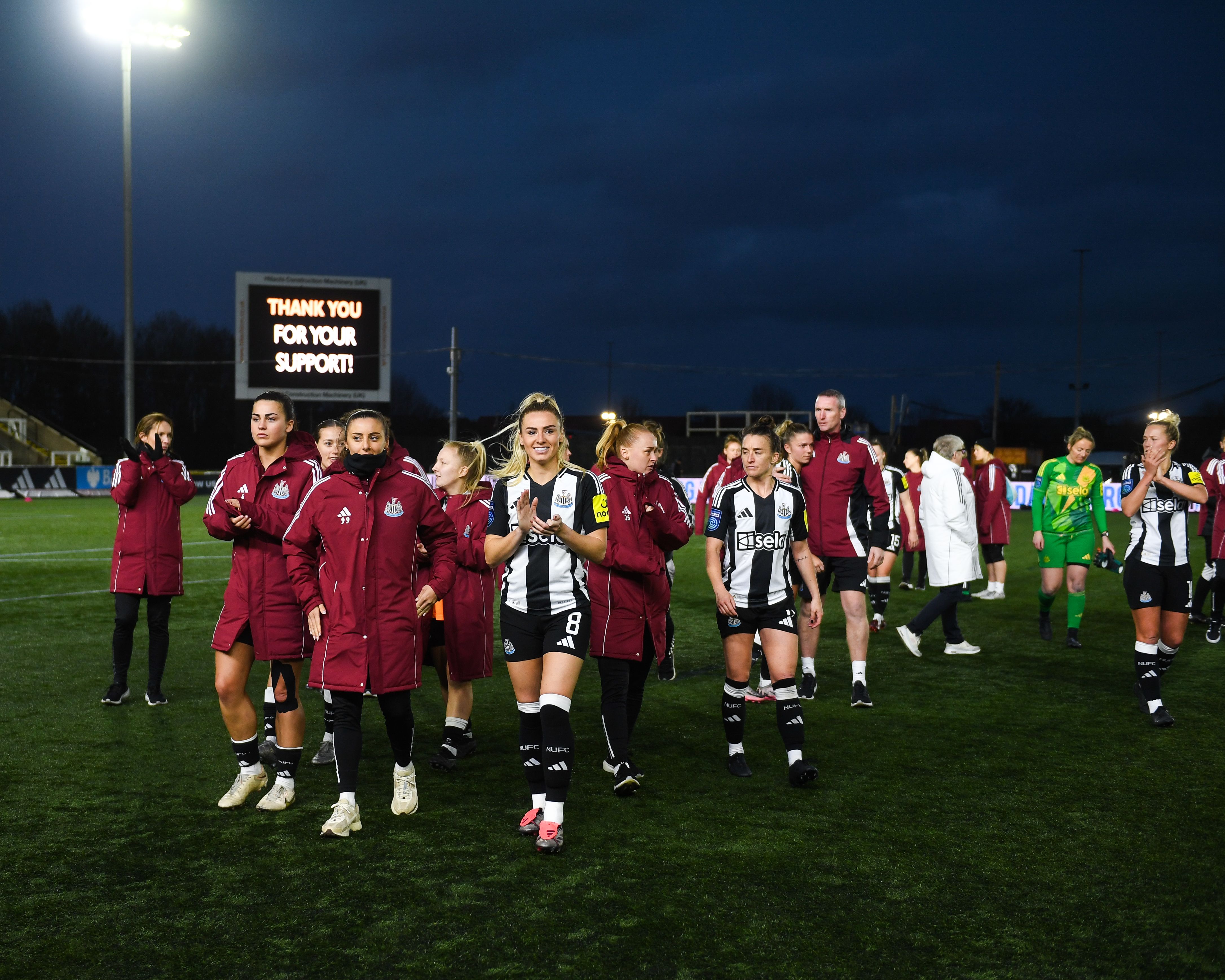Newcastle United Women applaud fans Liverpool image