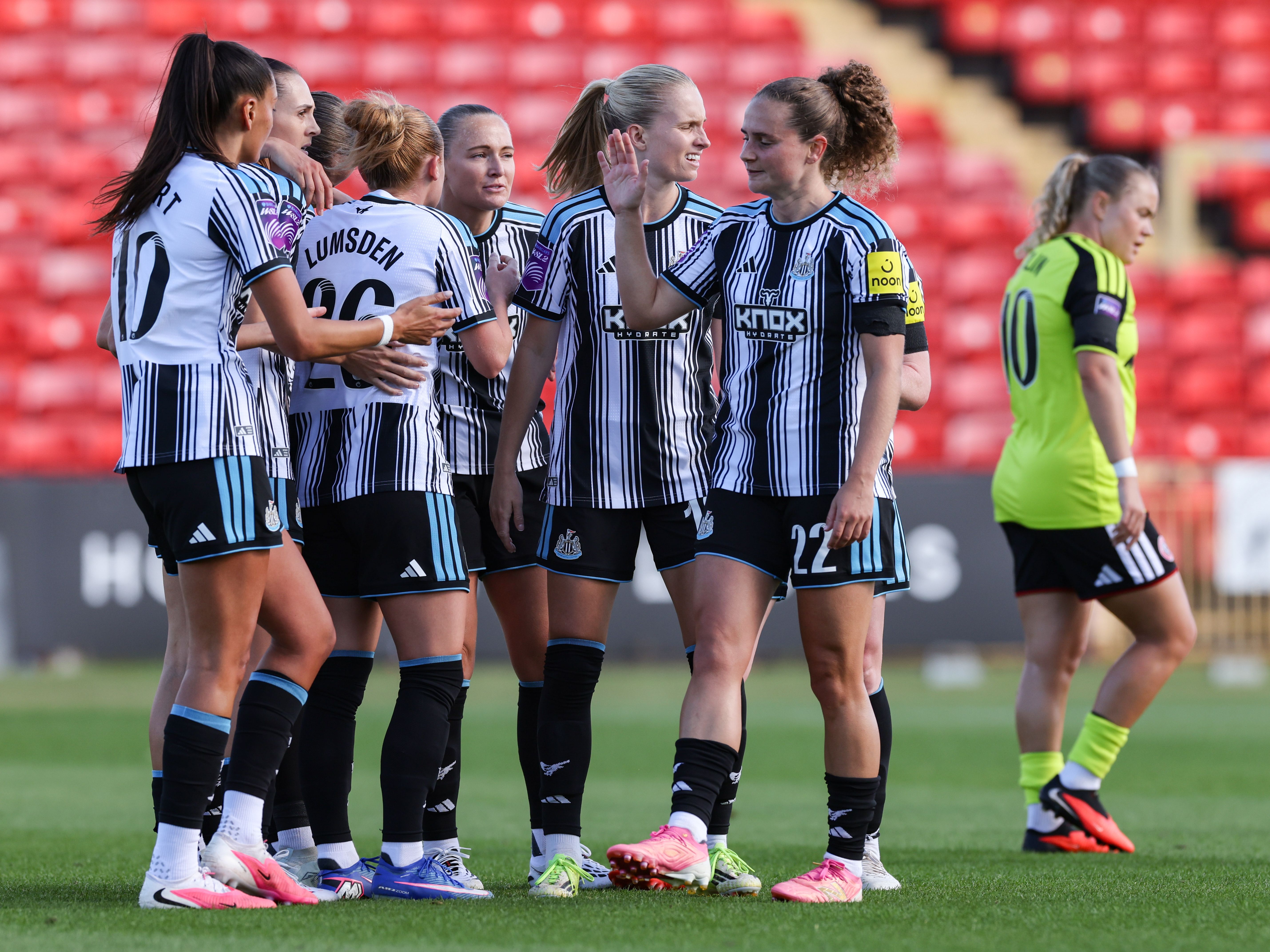 Newcastle Women celebrate Sheff United image