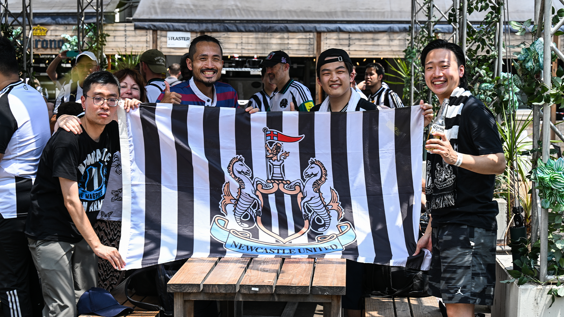 Fans with flag (OSC image) 