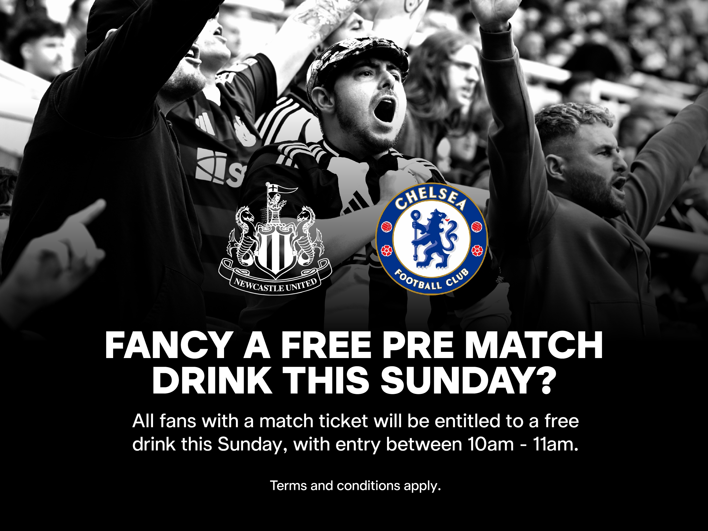 Free drink vs Chelsea