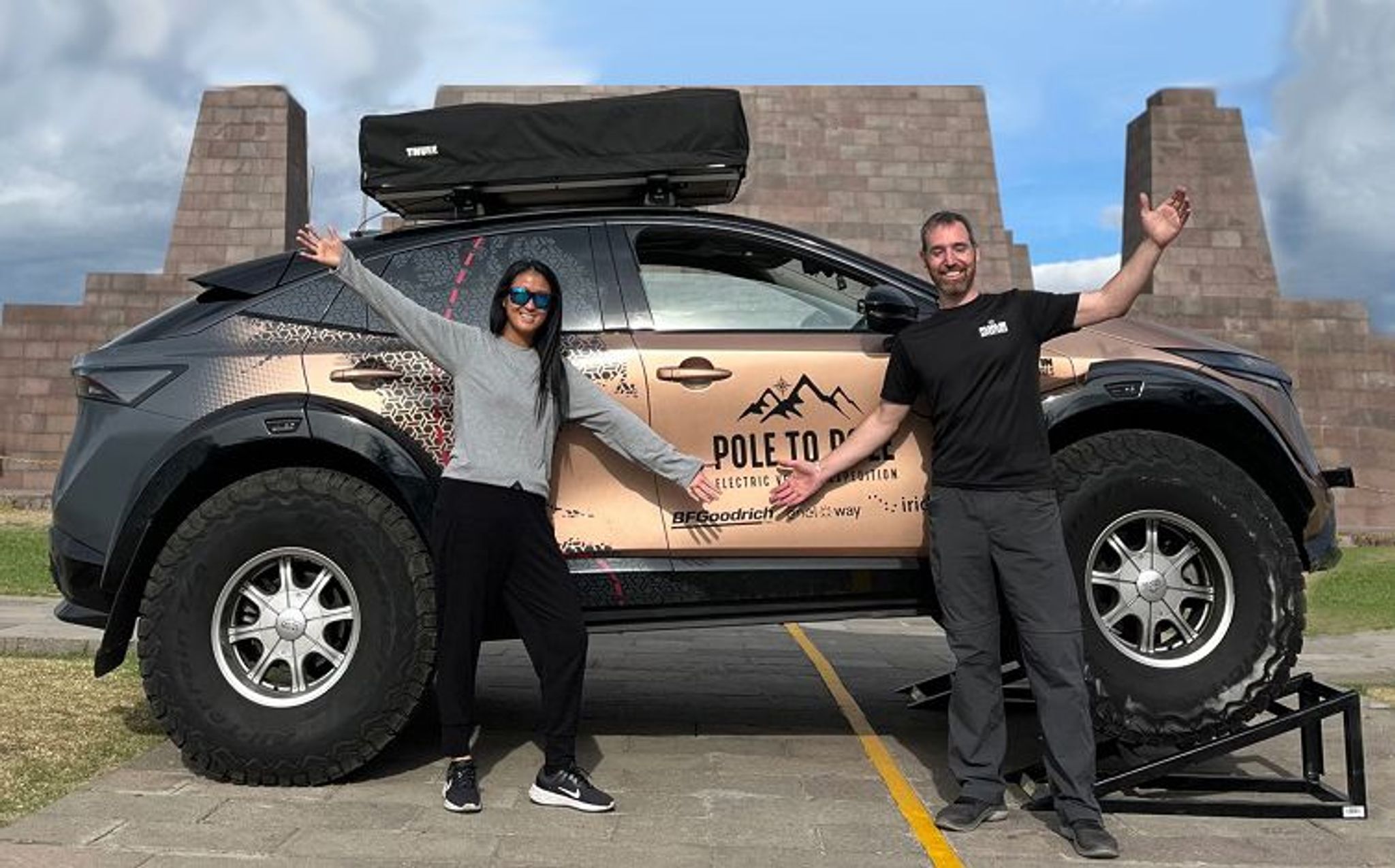 Nissan's Pole to Pole EV expedition crew crosses the equator