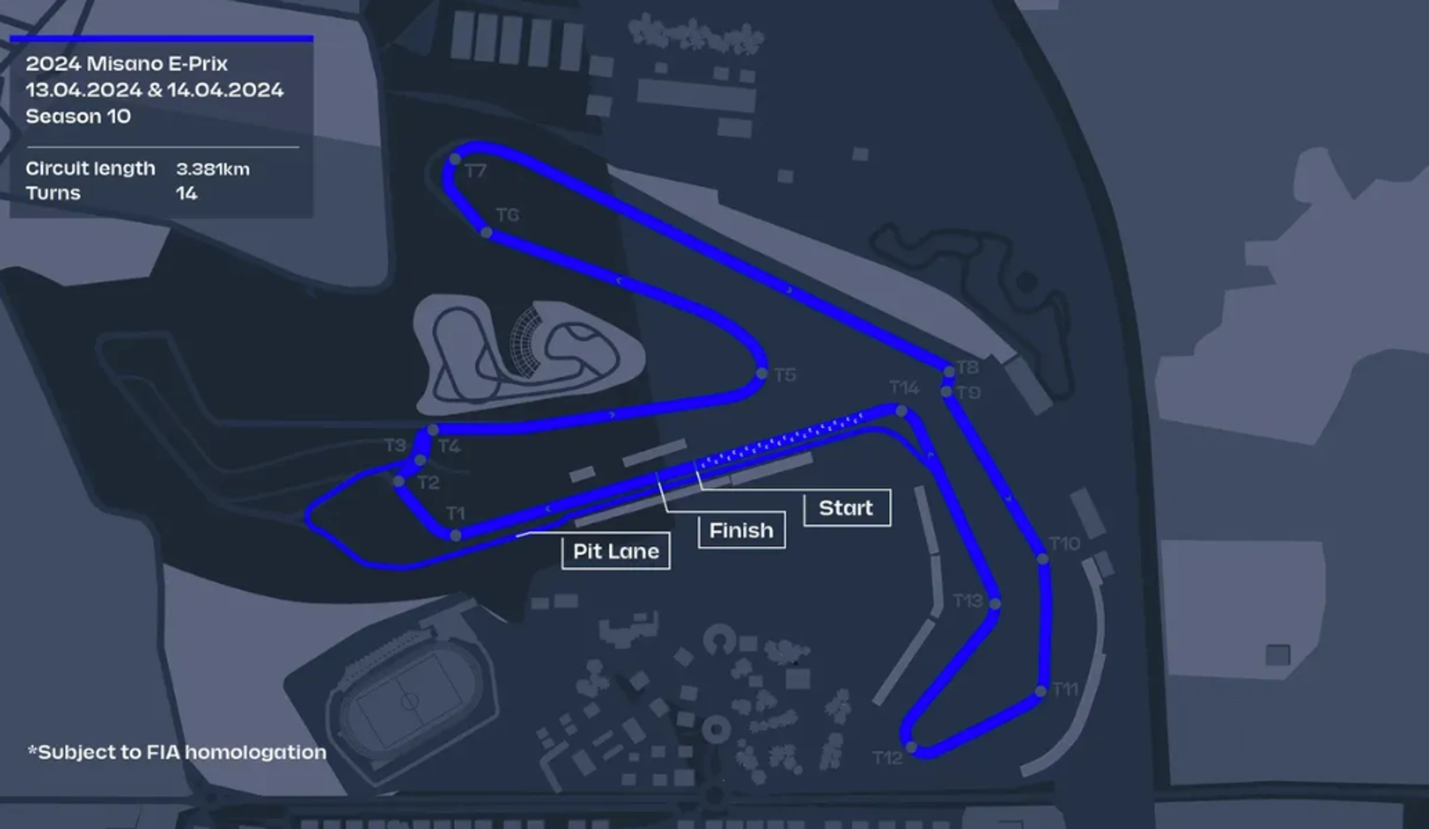 What does the Misano Formula E circuit look like?