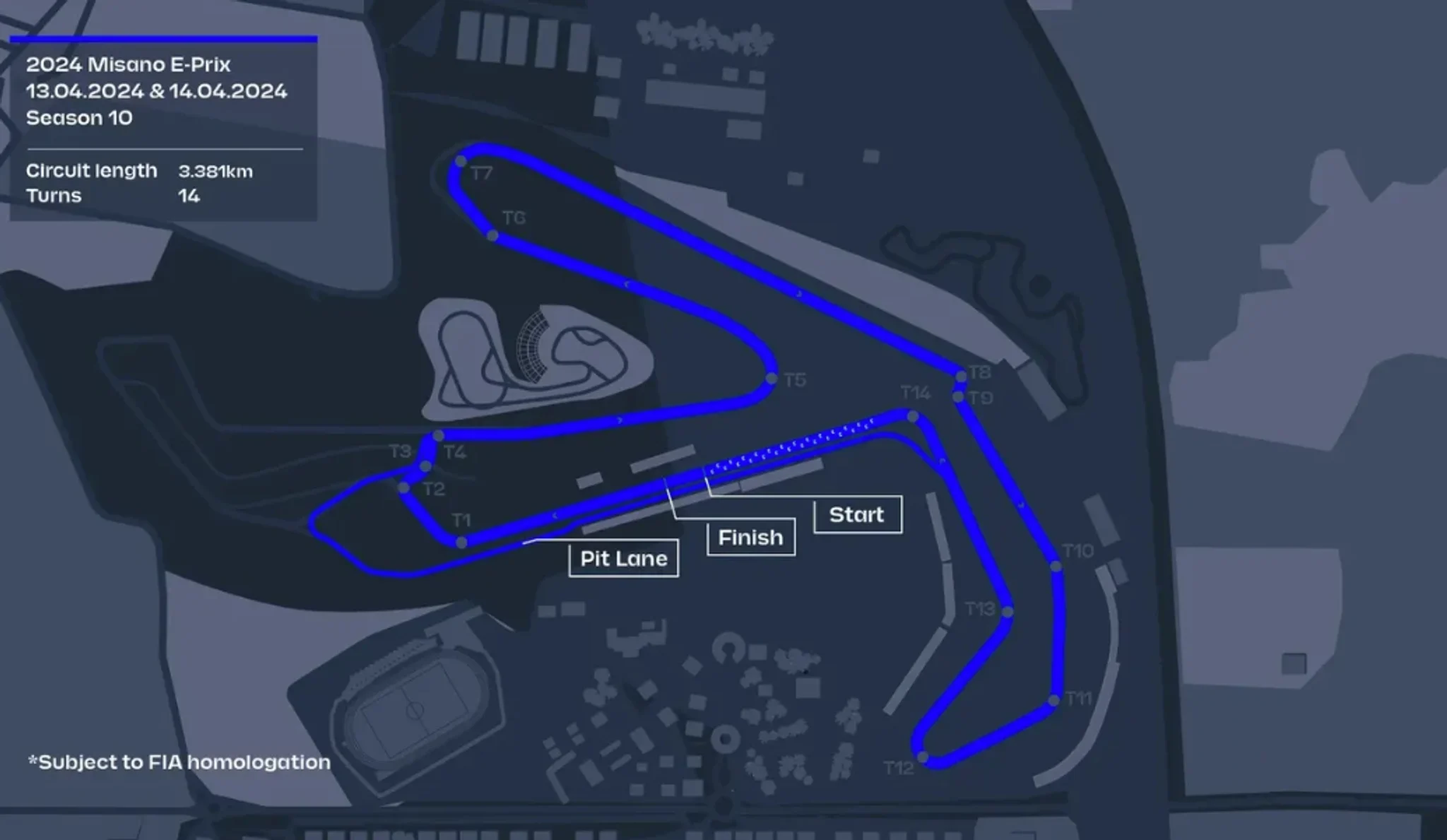 What does the Misano Formula E circuit look like?