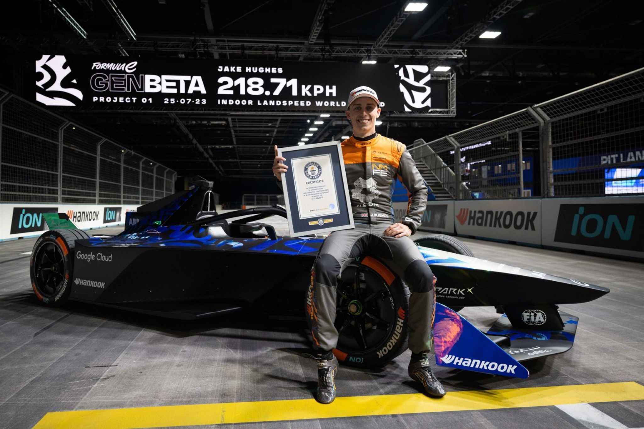 Formula E car hits 218km/h indoors to smash Guinness World Record