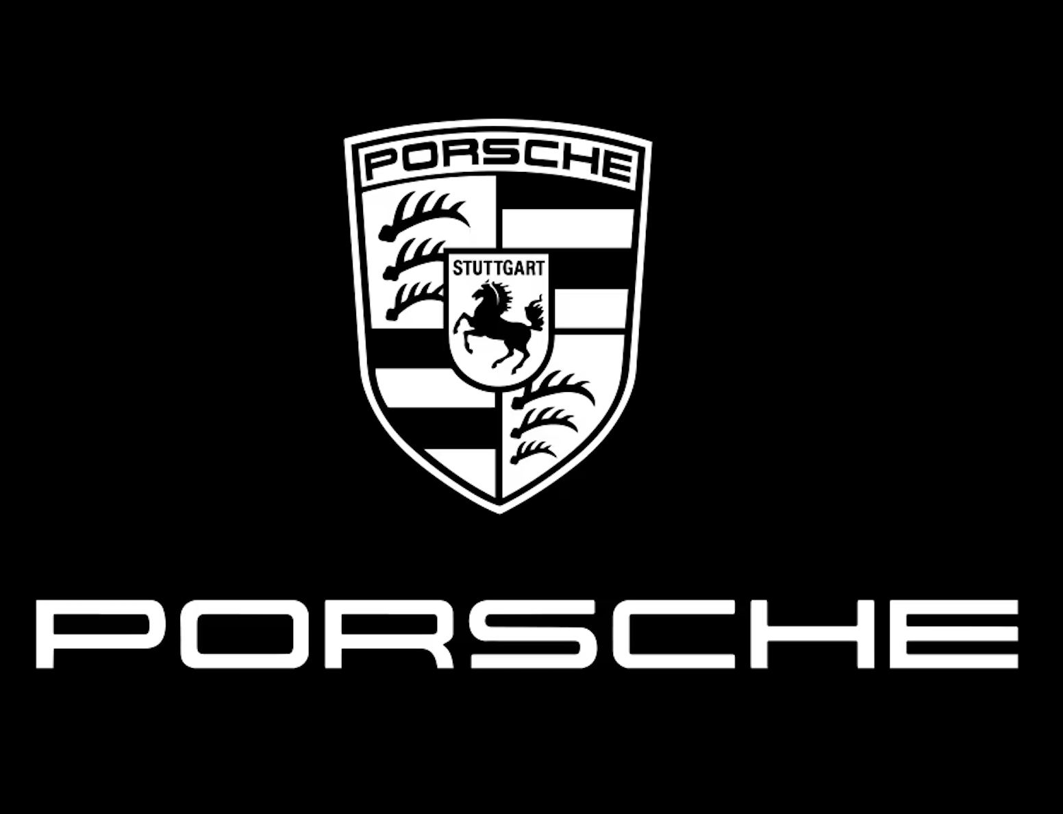Porsche white logo