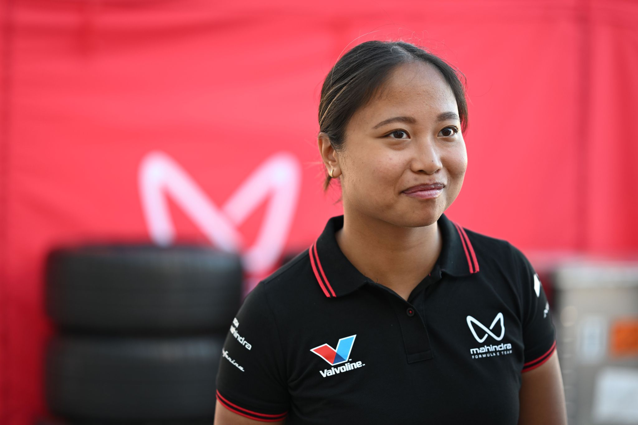 Chloe Chambers joins the Rookie Free Practice session with Mahindra