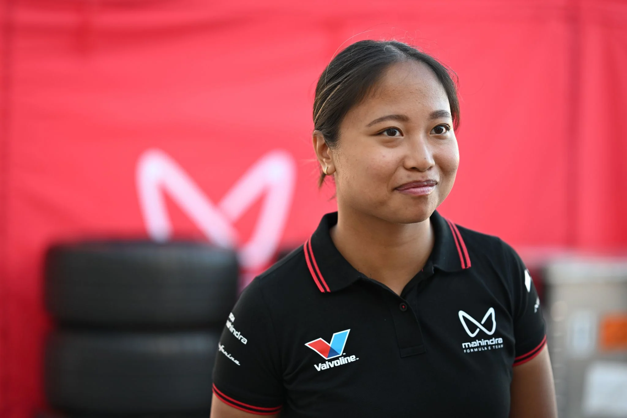 Chloe Chambers joins the Rookie Free Practice session with Mahindra