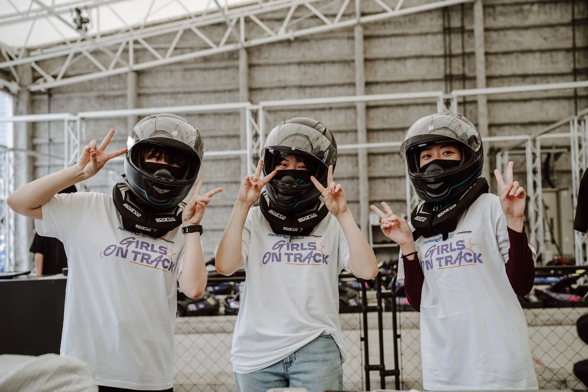FIA Girls on Track participants at a Formula E race
