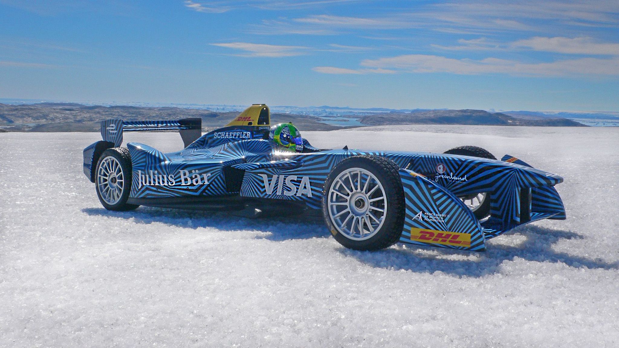 All-electric racing car runs on Arctic ice cap