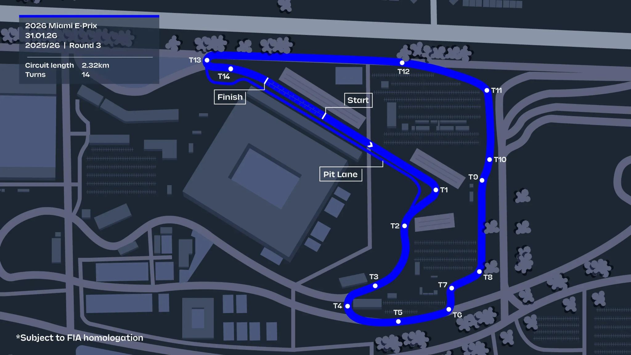 TRACK MAP: What does the Miami E-Prix circuit look like?