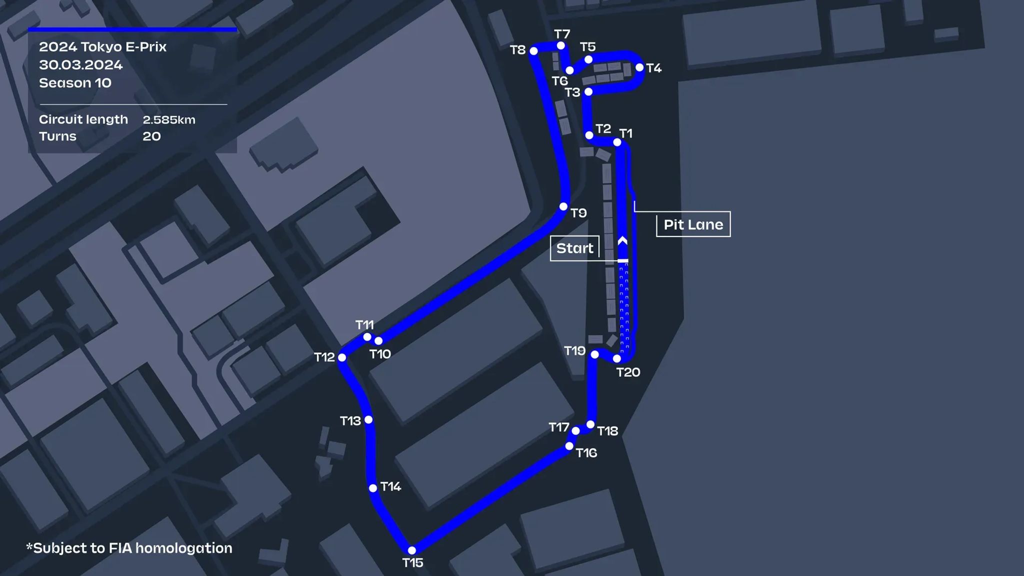 What does the Tokyo Formula E street circuit look like?