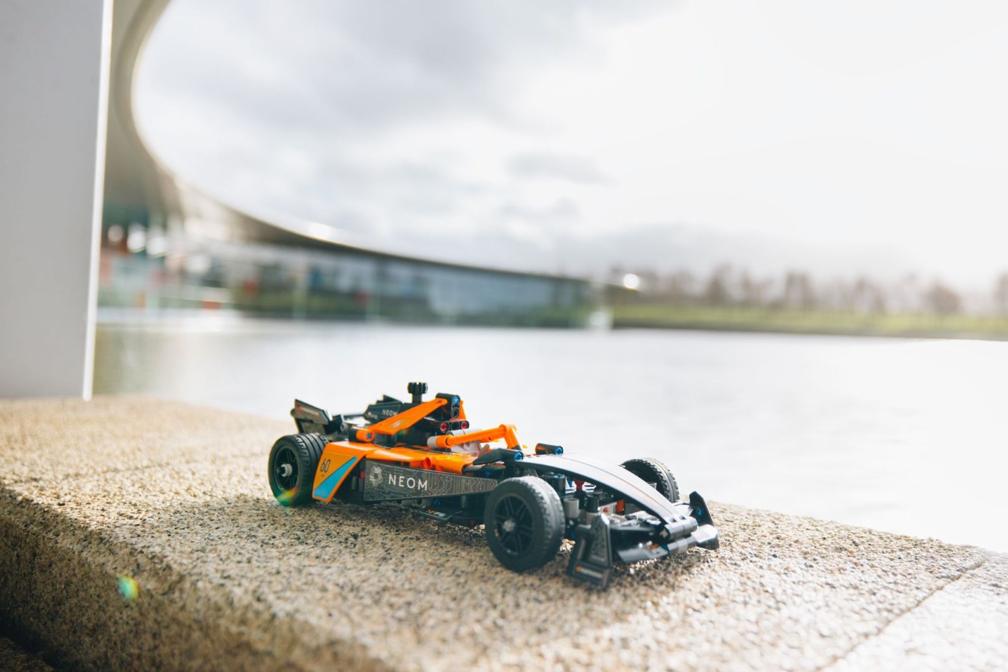 Speed into the world of a Formula E team with LEGO NEOM McLaren race car