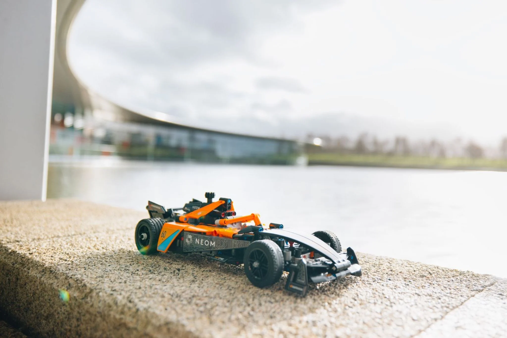 Speed into the world of a Formula E team with LEGO NEOM McLaren race car