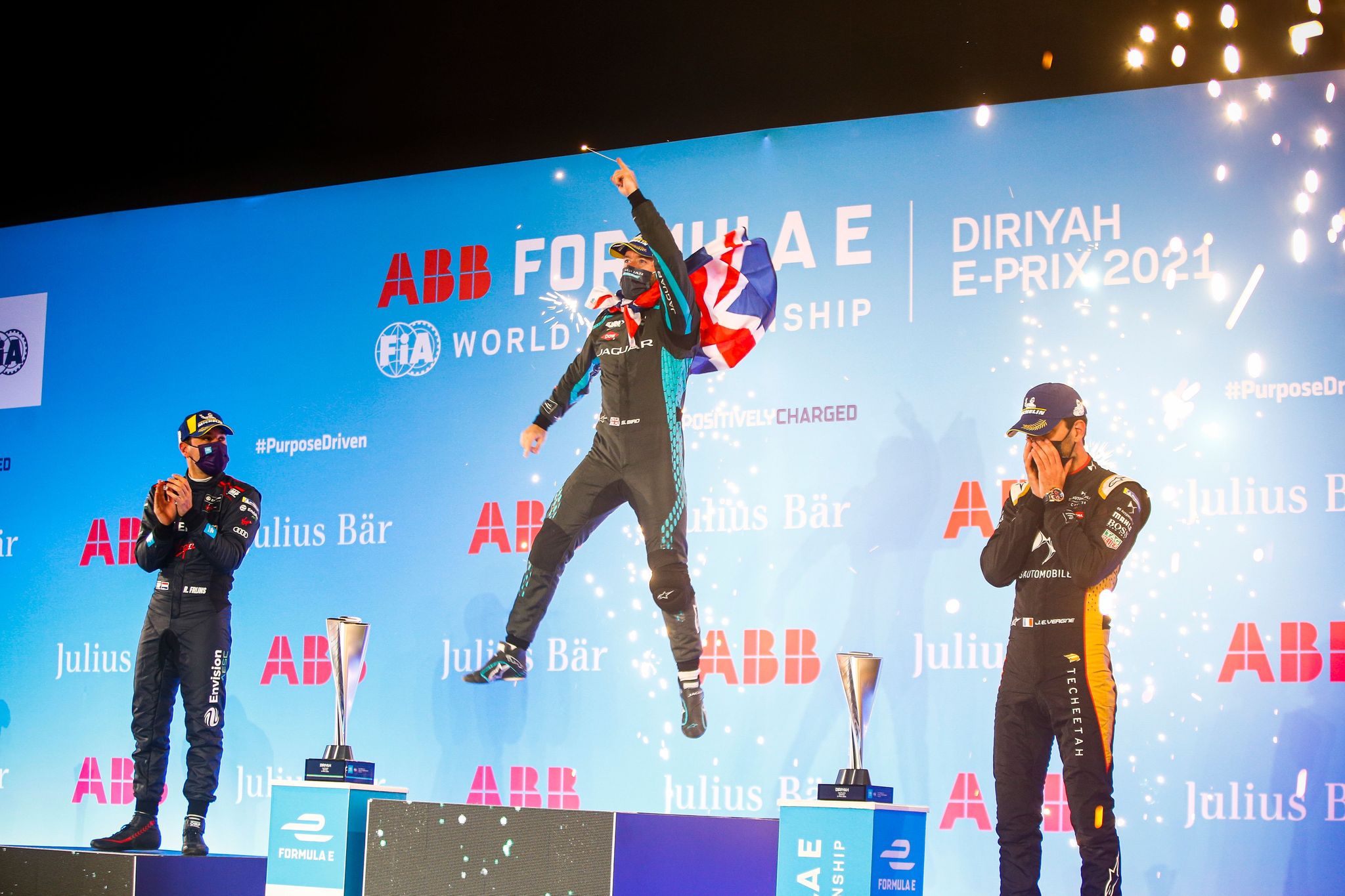 Season 7 history - bird wins first race with jaguar [MIGRATED CAPTION CUT OFF AT LIMIT]