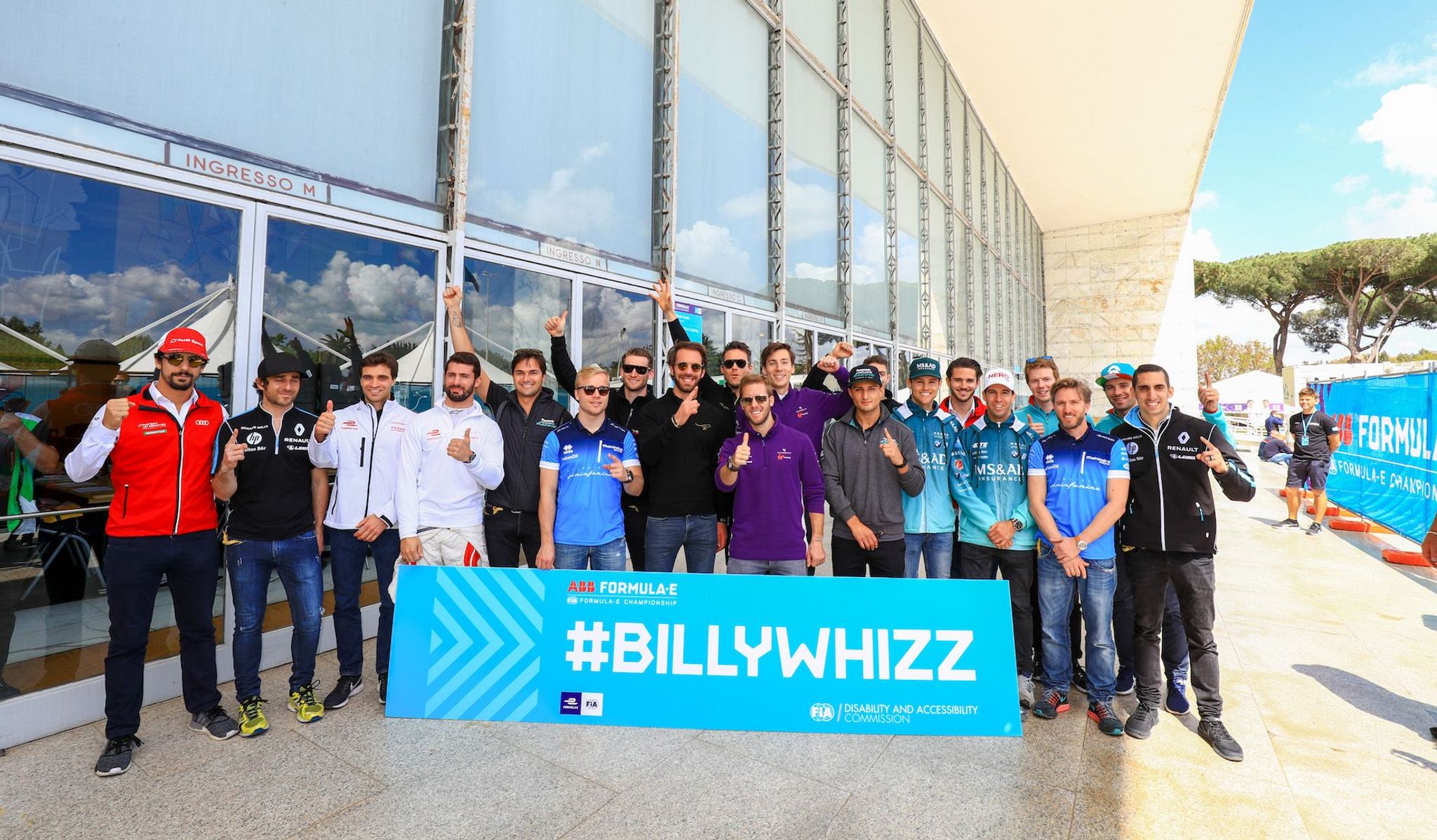 Formula E drivers take to the track with Billy Monger in Paris
