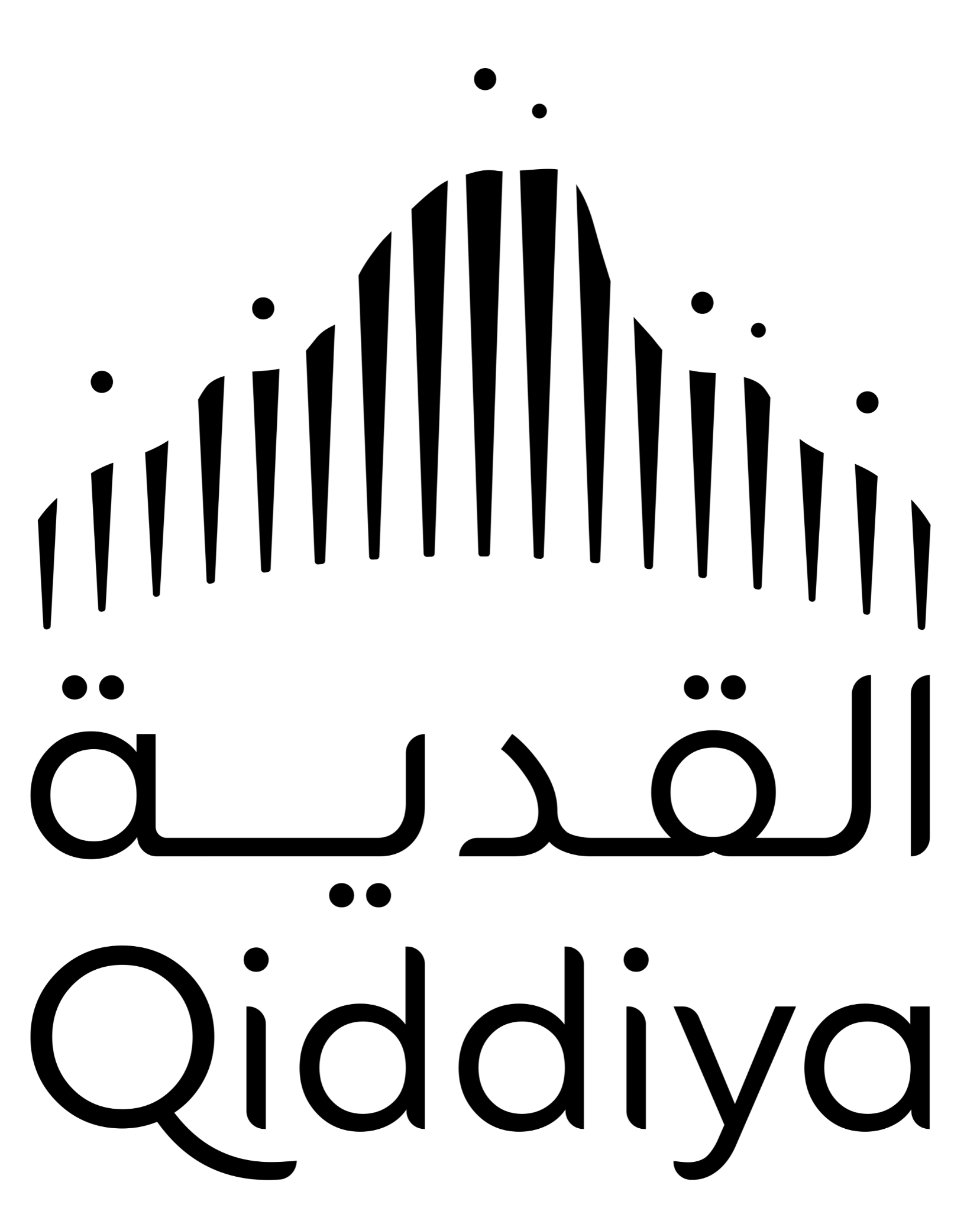 New qiddiya black logo