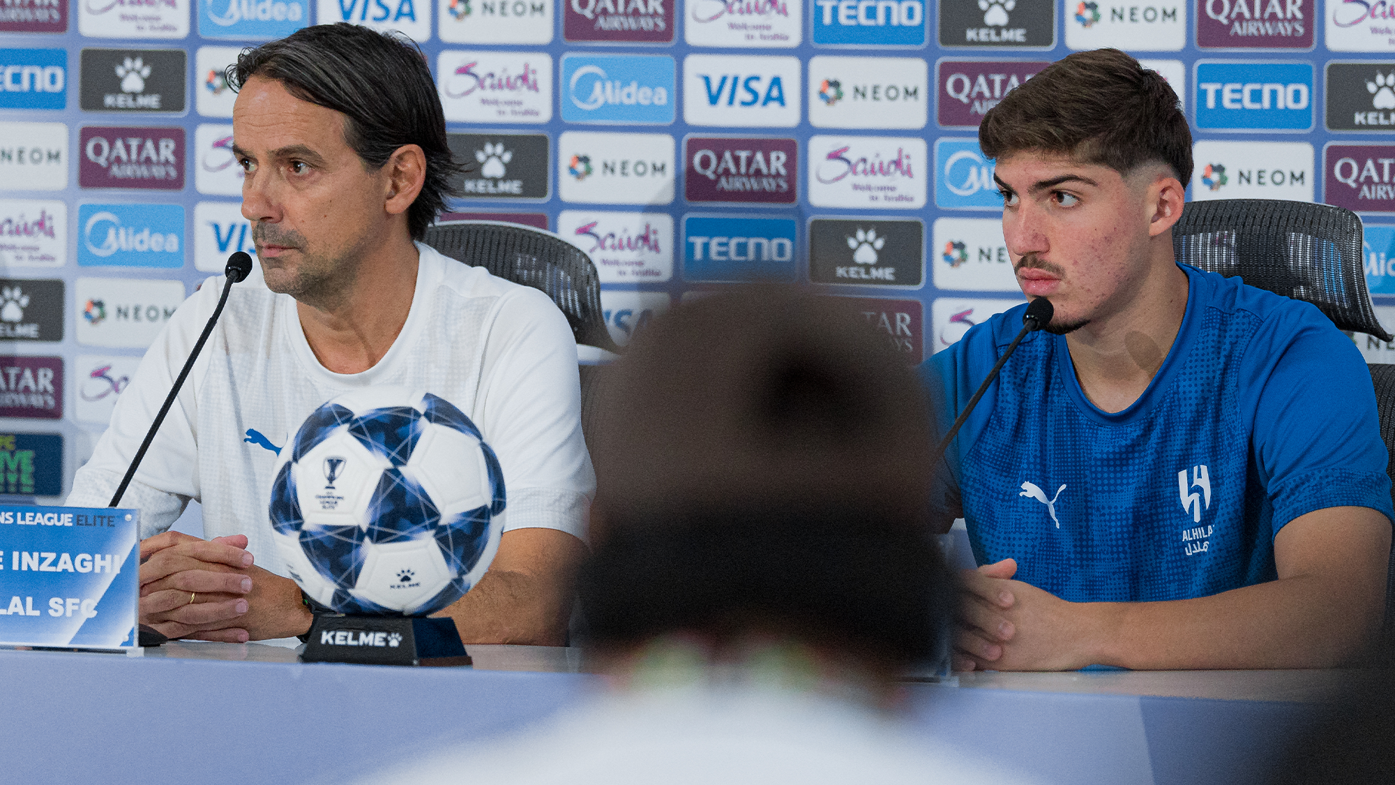 Inzaghi and Yusuf in the press conference