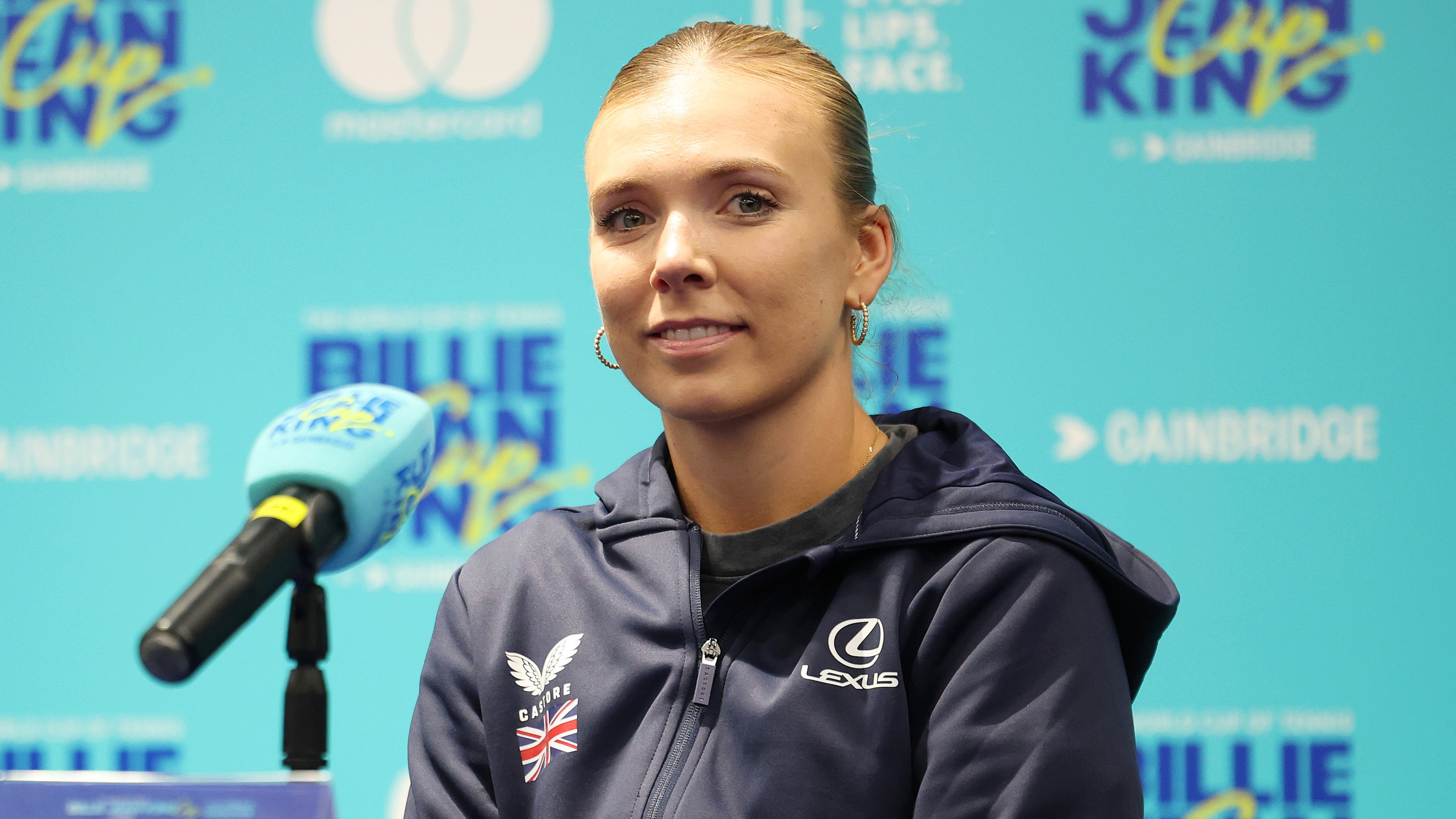 Katie Boulter at press conference