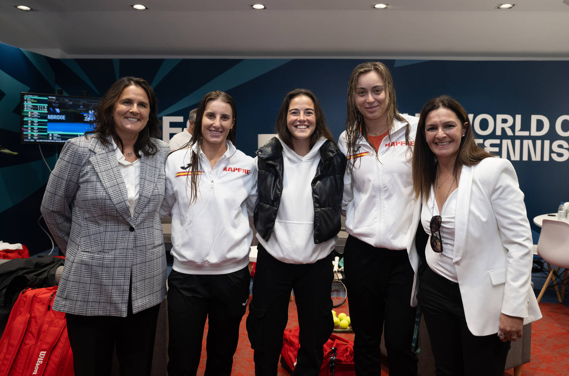 From one World Cup to another! Spain football champion meets tennis stars at BJK Cup Finals