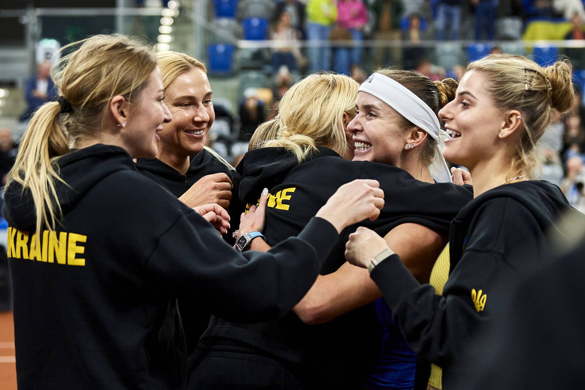Elina Svitolina celebrates qualifying for BJKC Finals