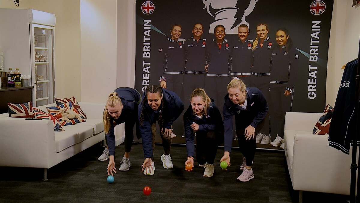Team GB's tennis stars do battle in Boules
