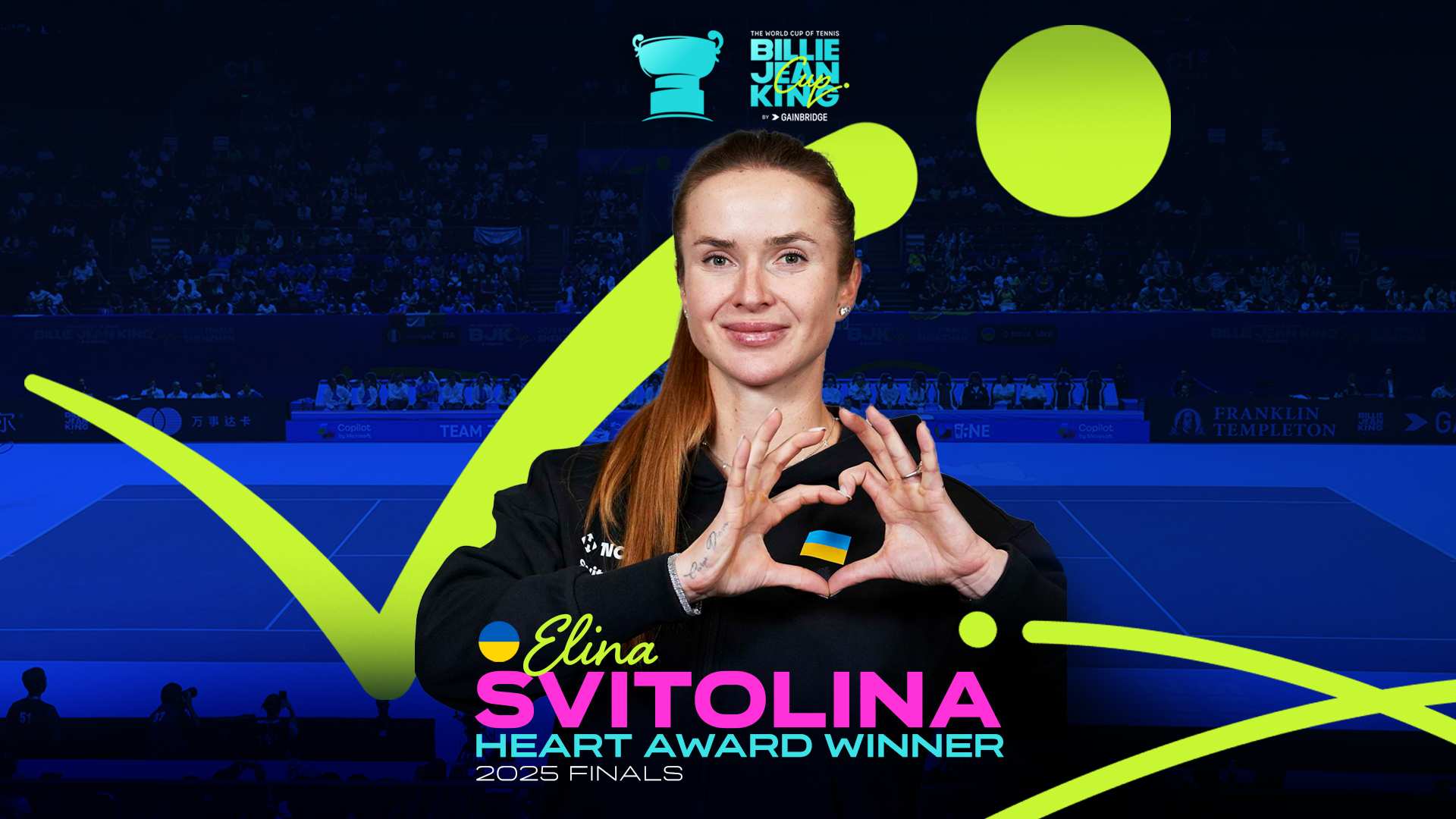 Elina Svitolina wins the 2025 Billie Jean King Cup by Gainbridge Finals Heart Award