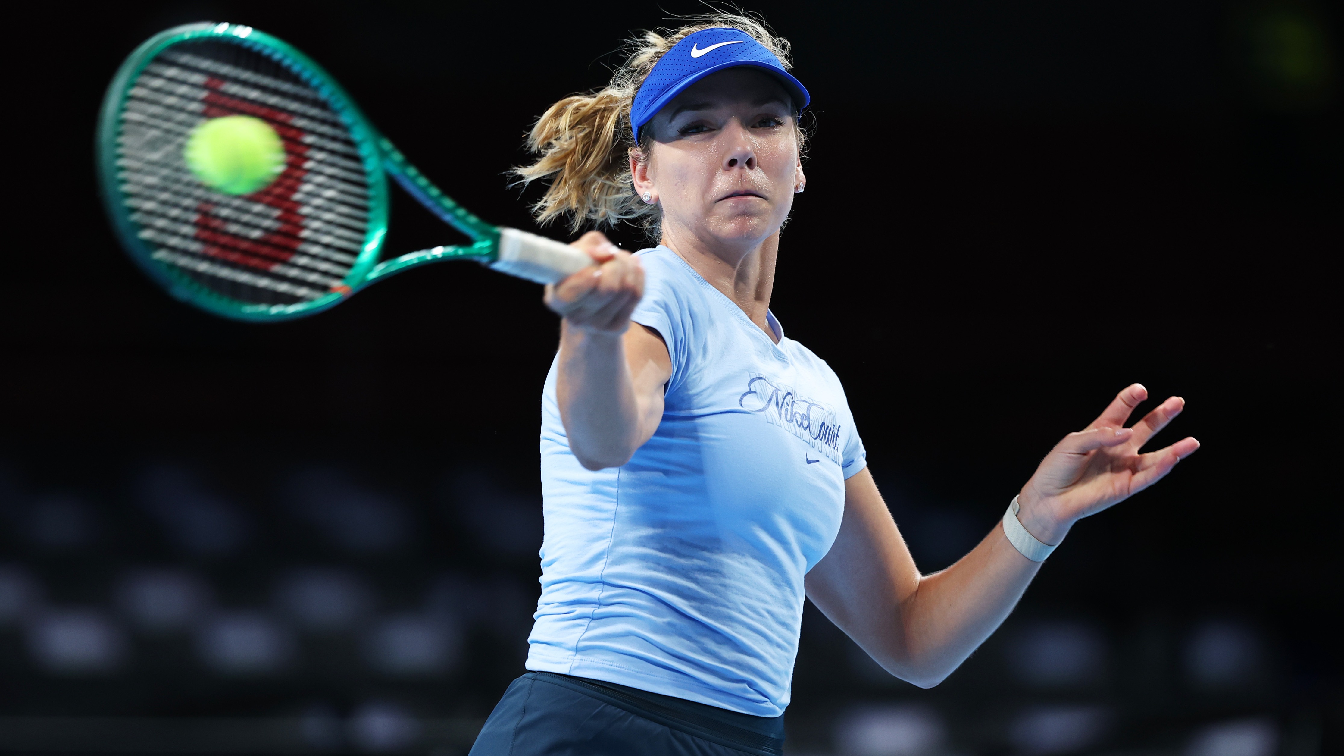 Katie Boulter plays shot ahead of BJK Cup opener against Czechia