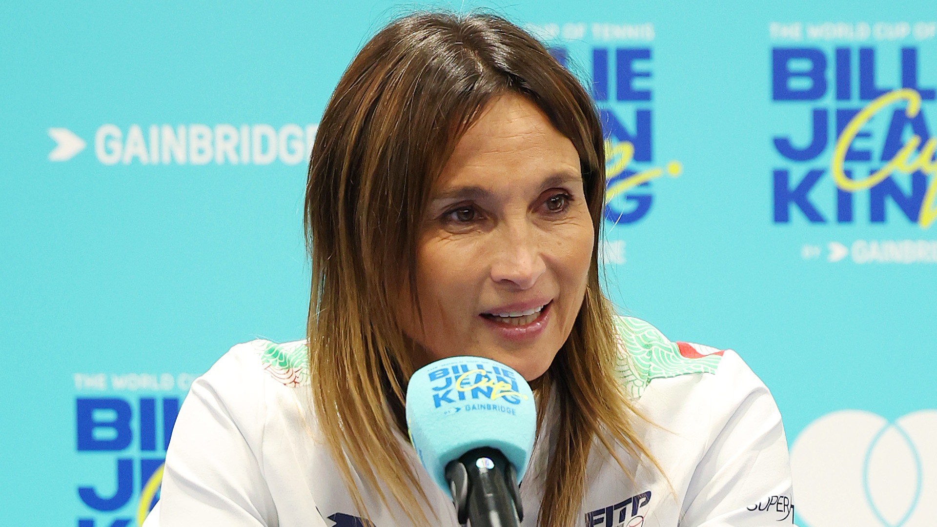 Italy captain at press conference after semi-final