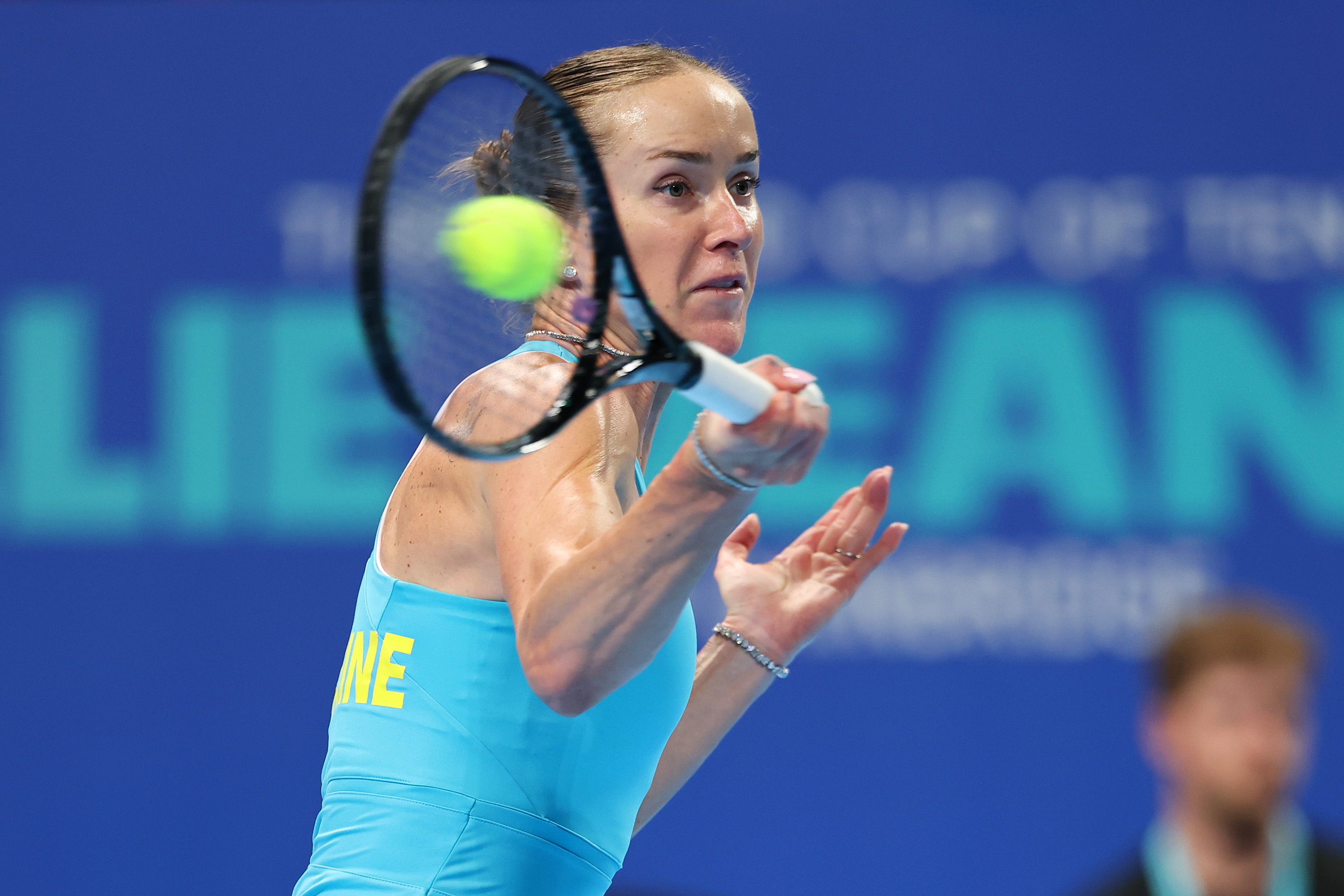 Svitolina in action v Italy