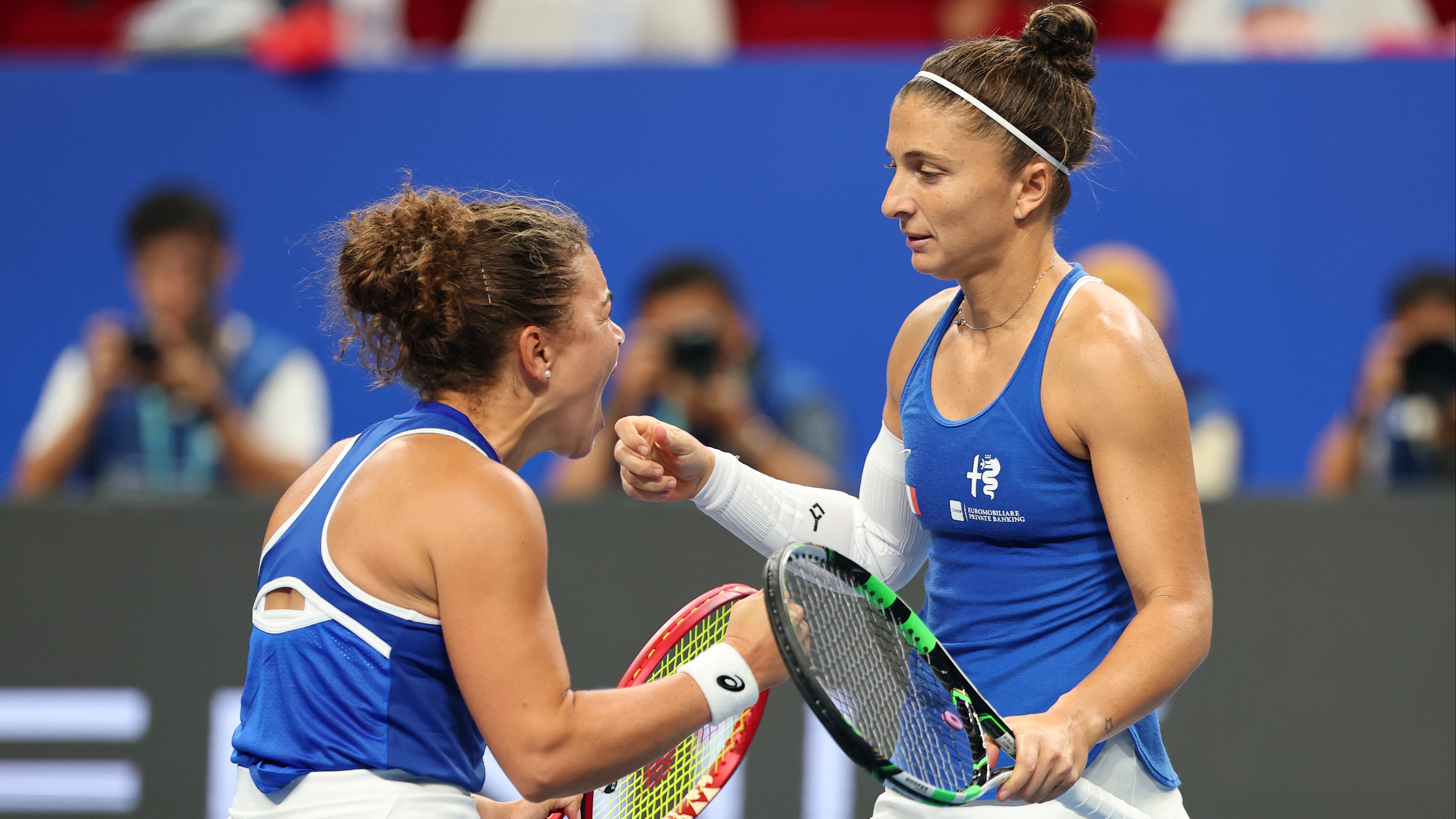 Paolini and Errani celebrate after China doubles