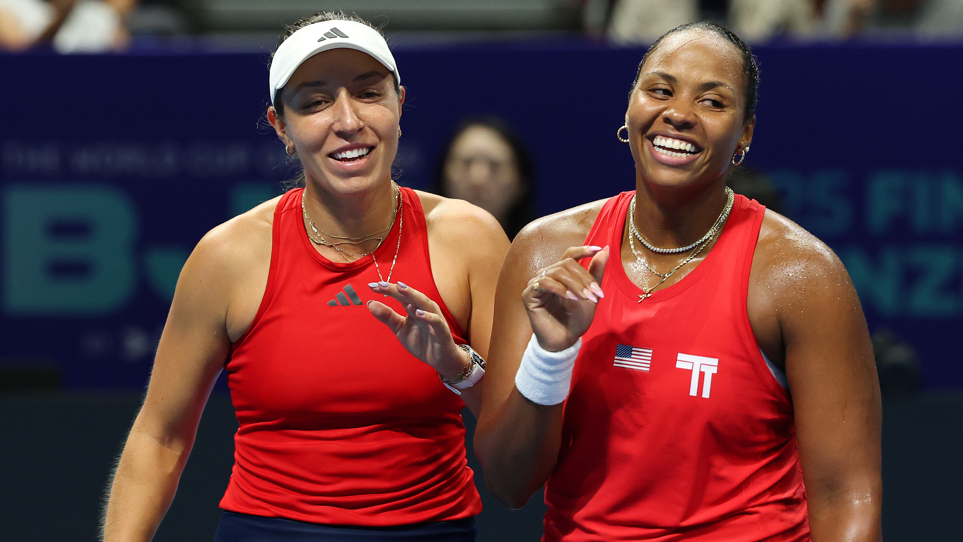 Jessica Pegula, Taylor Townsend celebrate