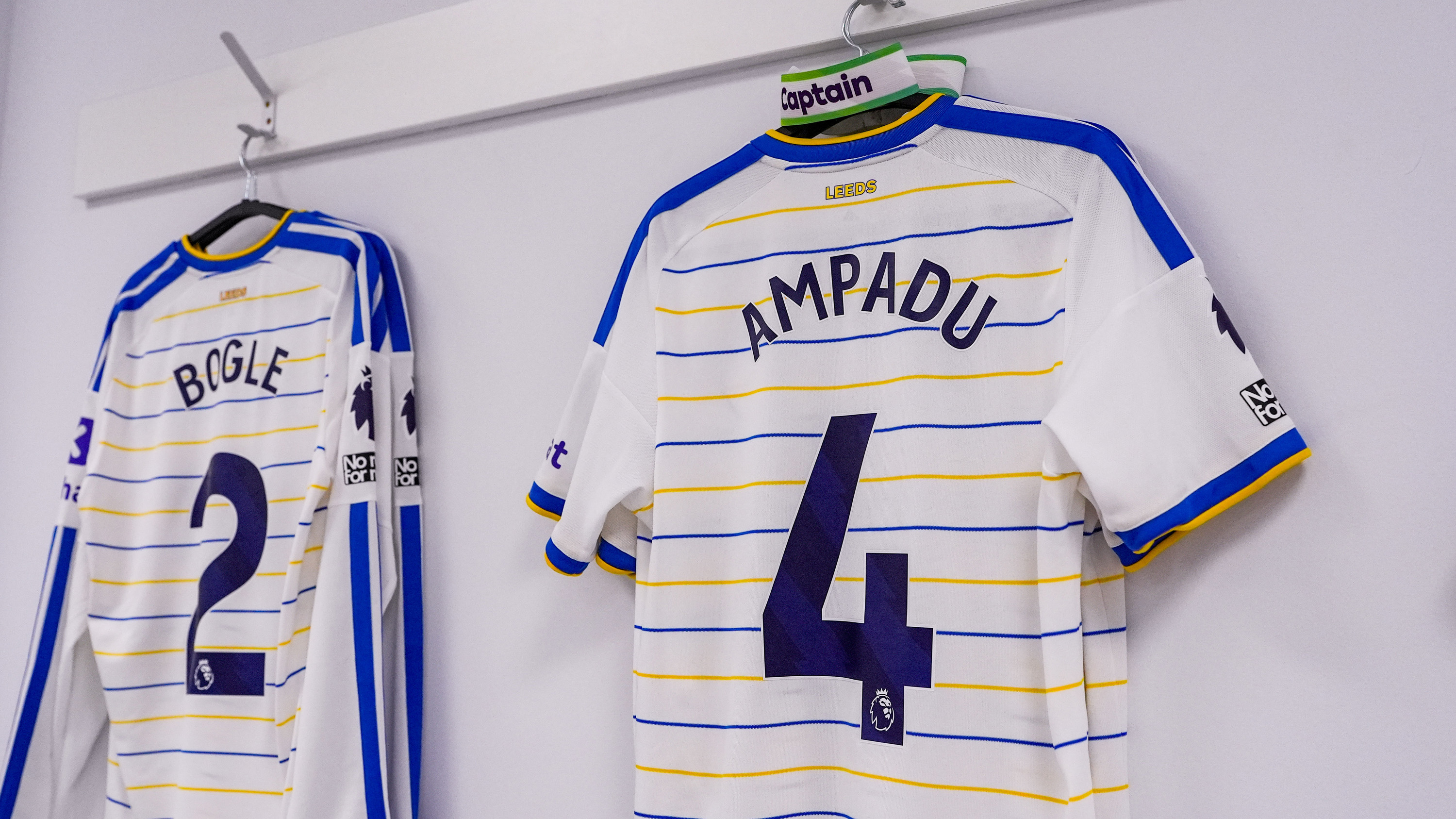 Shirts in dressing room Brighton A Sep 26