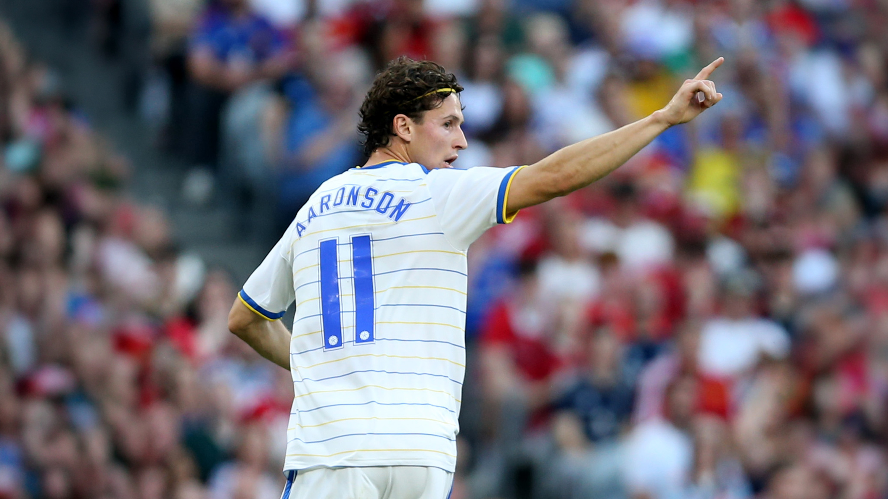 Brenden Aaronson Man Utd Aug 26 Celebrating Goal
