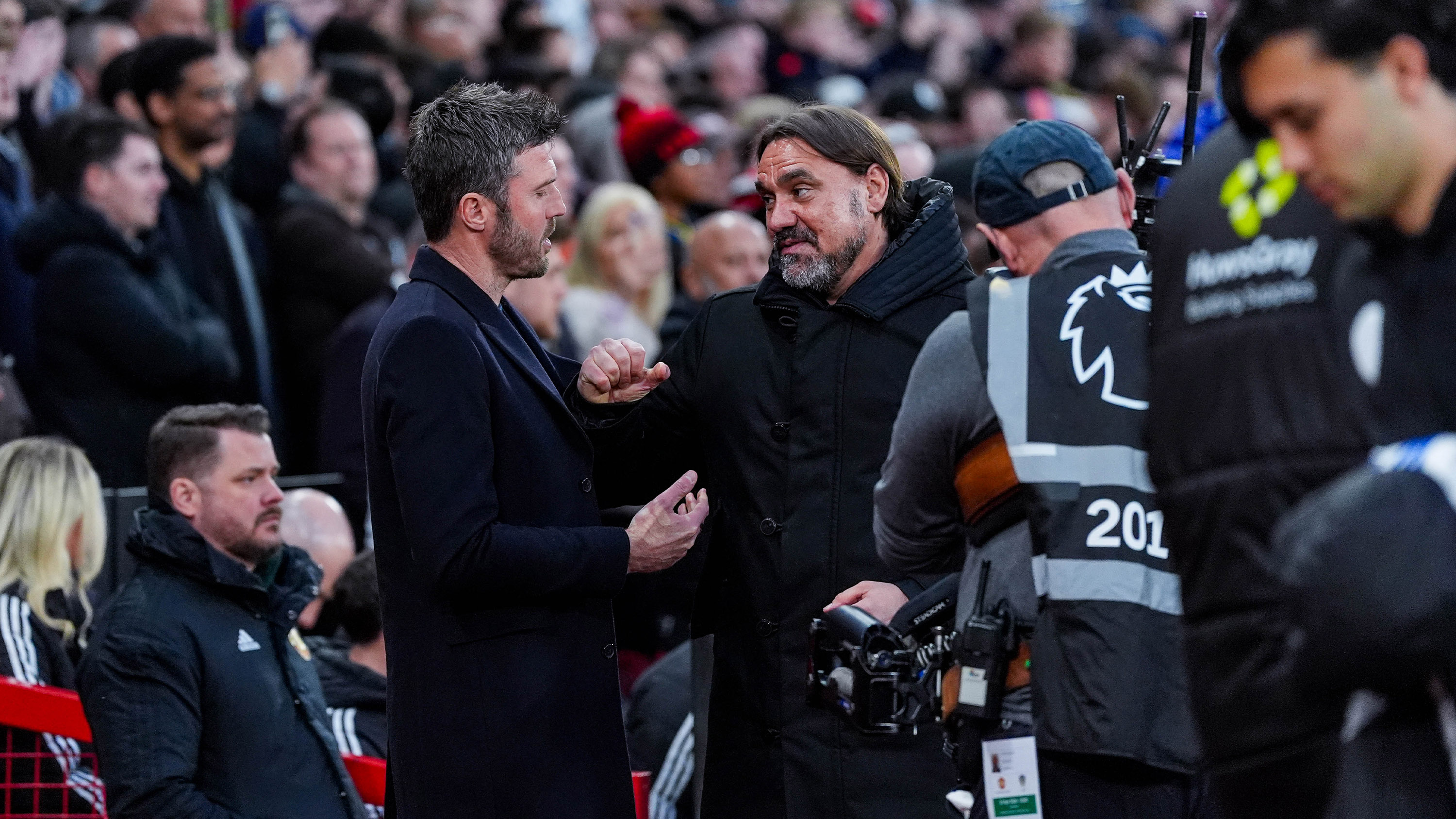 Daniel Farke Man Utd Apr 26 Chatting Michael Carrick
