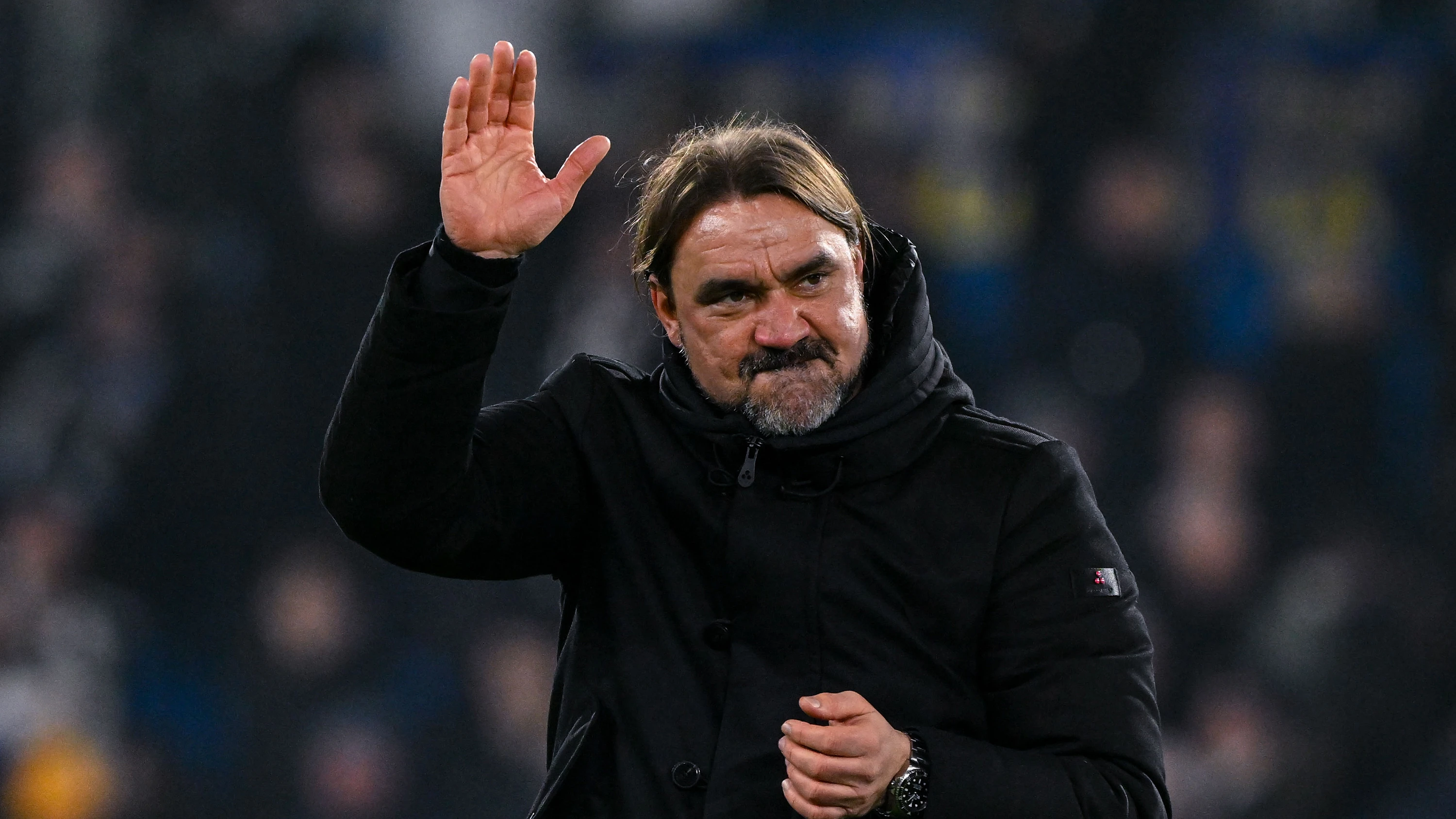 Daniel Farke Post Palace Waving