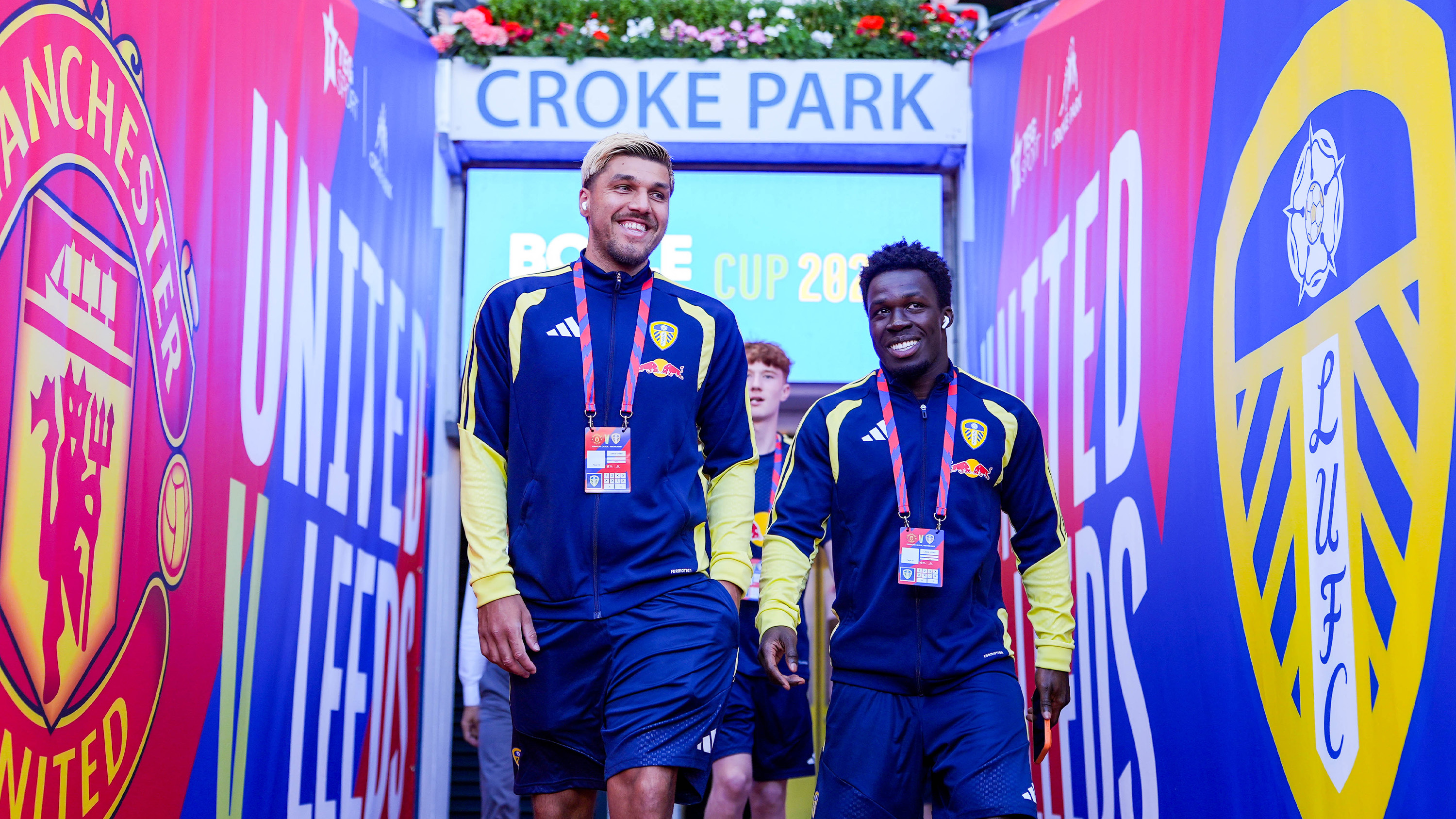 Joel Piroe Willy Gnonto Man Utd Aug 26 Walking Croke Park