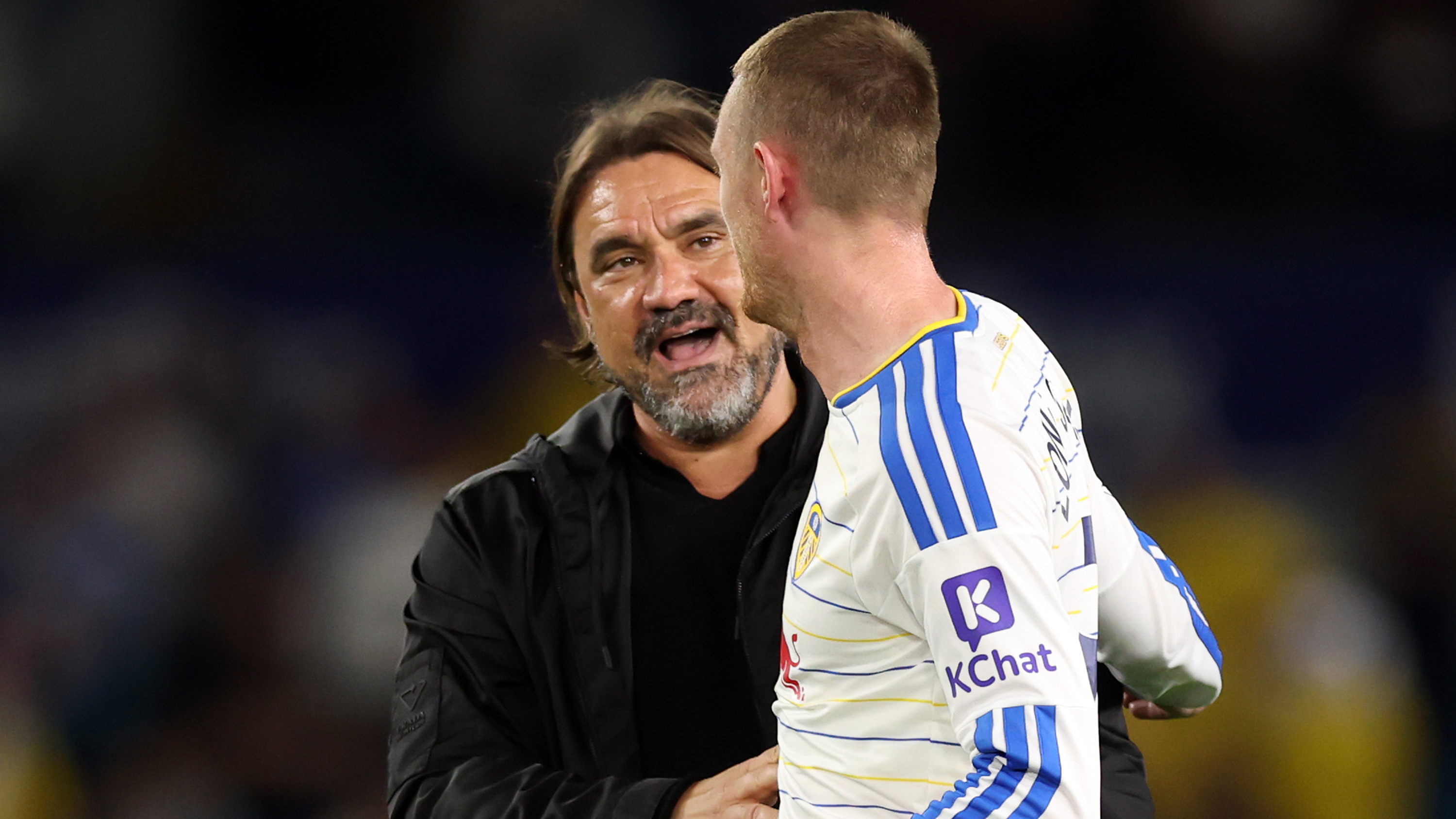 Daniel Farke Newcastle Sep 26 Chatting to Longstaff