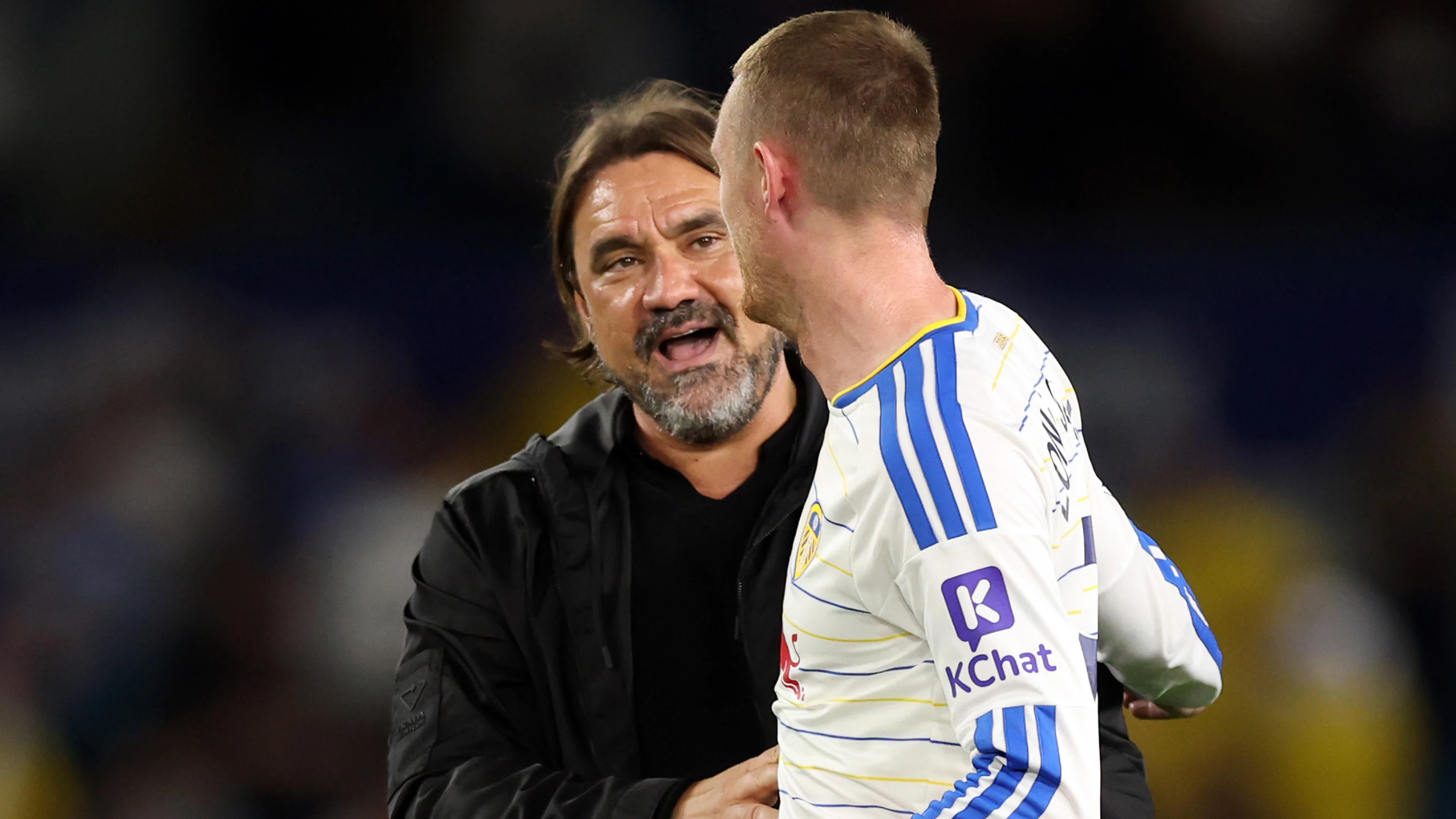 Daniel Farke Newcastle Sep 26 Chatting to Longstaff