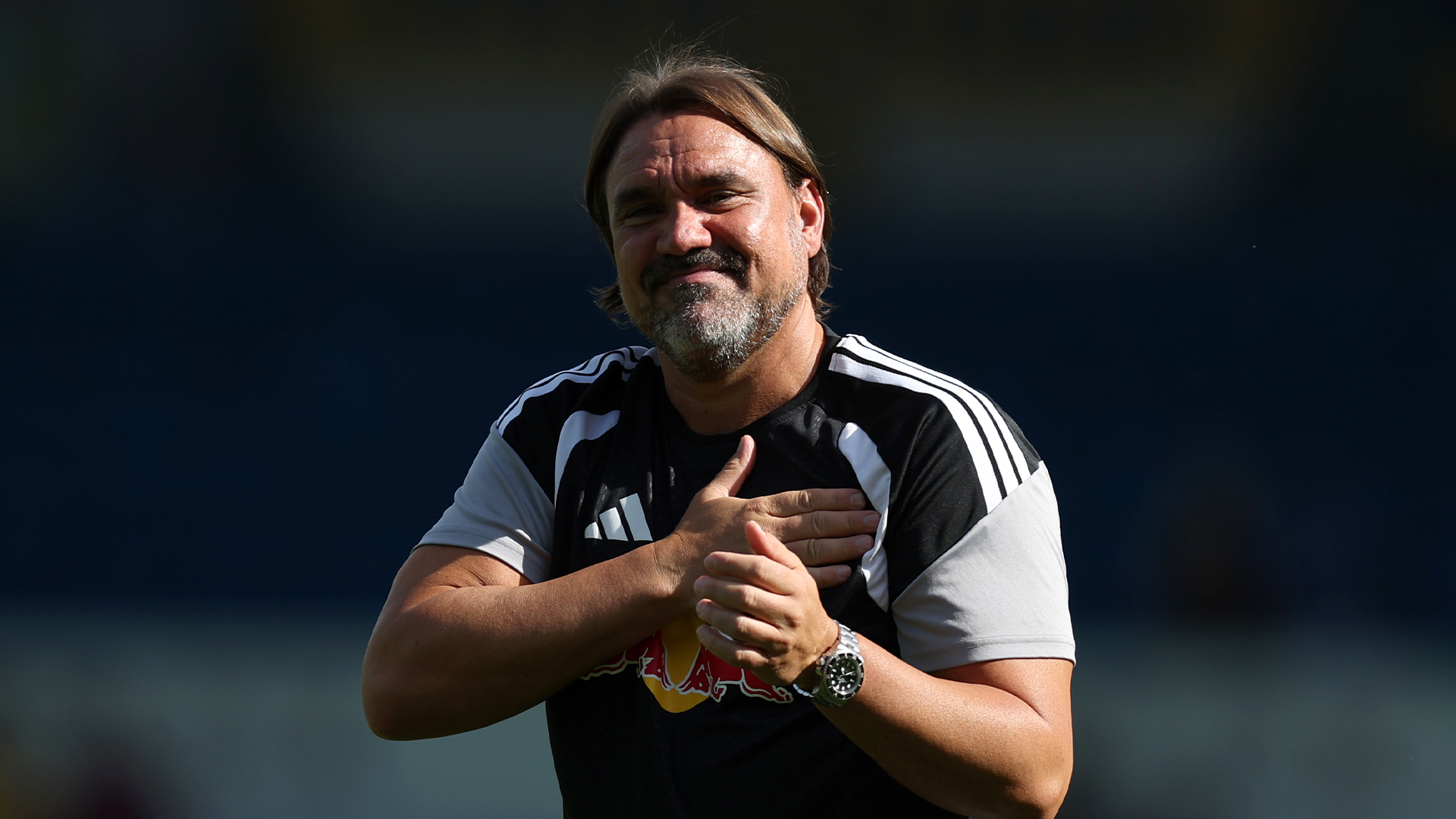 Daniel Farke RB Leipzig Aug 26 Post Match Celebration